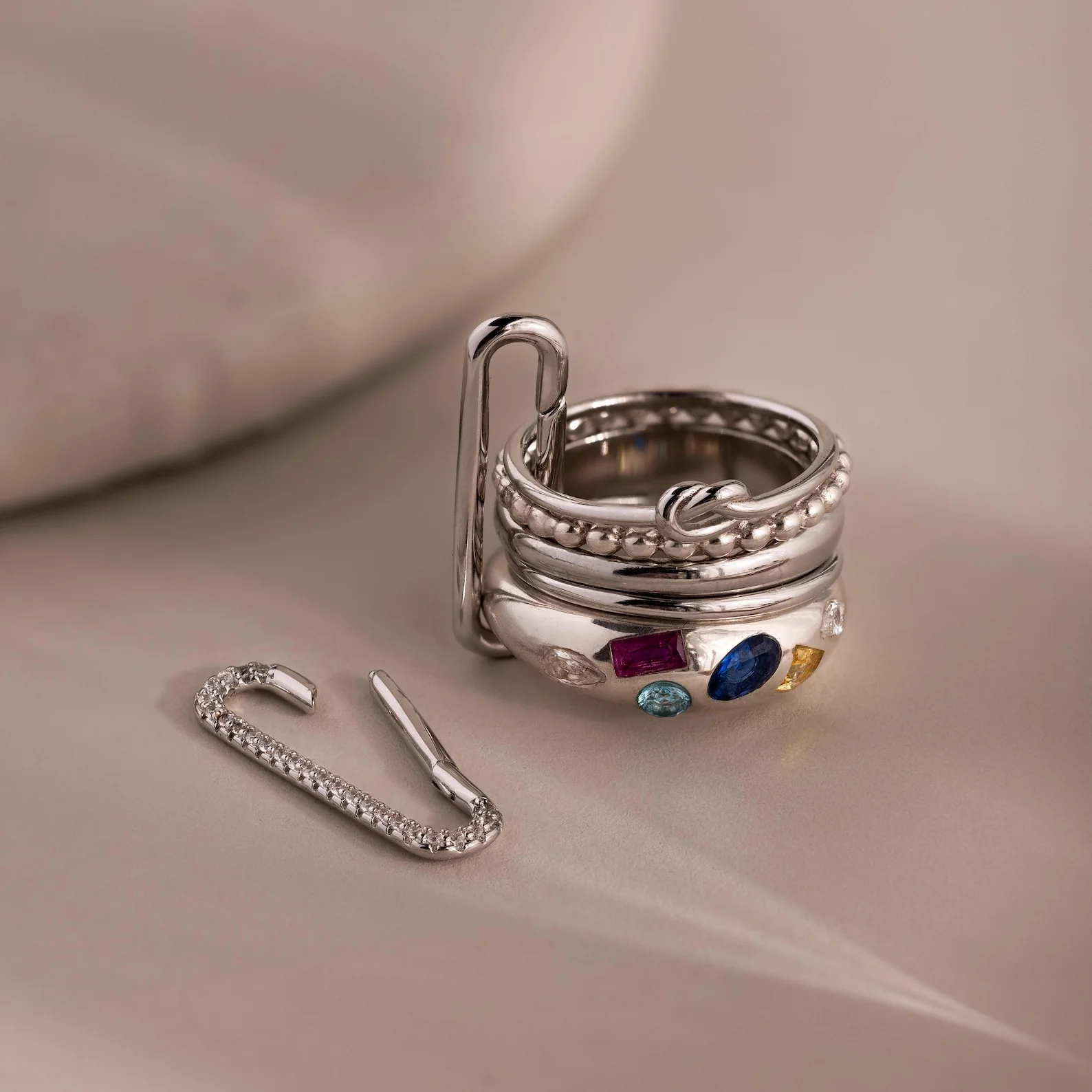 Multipurpose Pave Link Clasp Set - Image 4