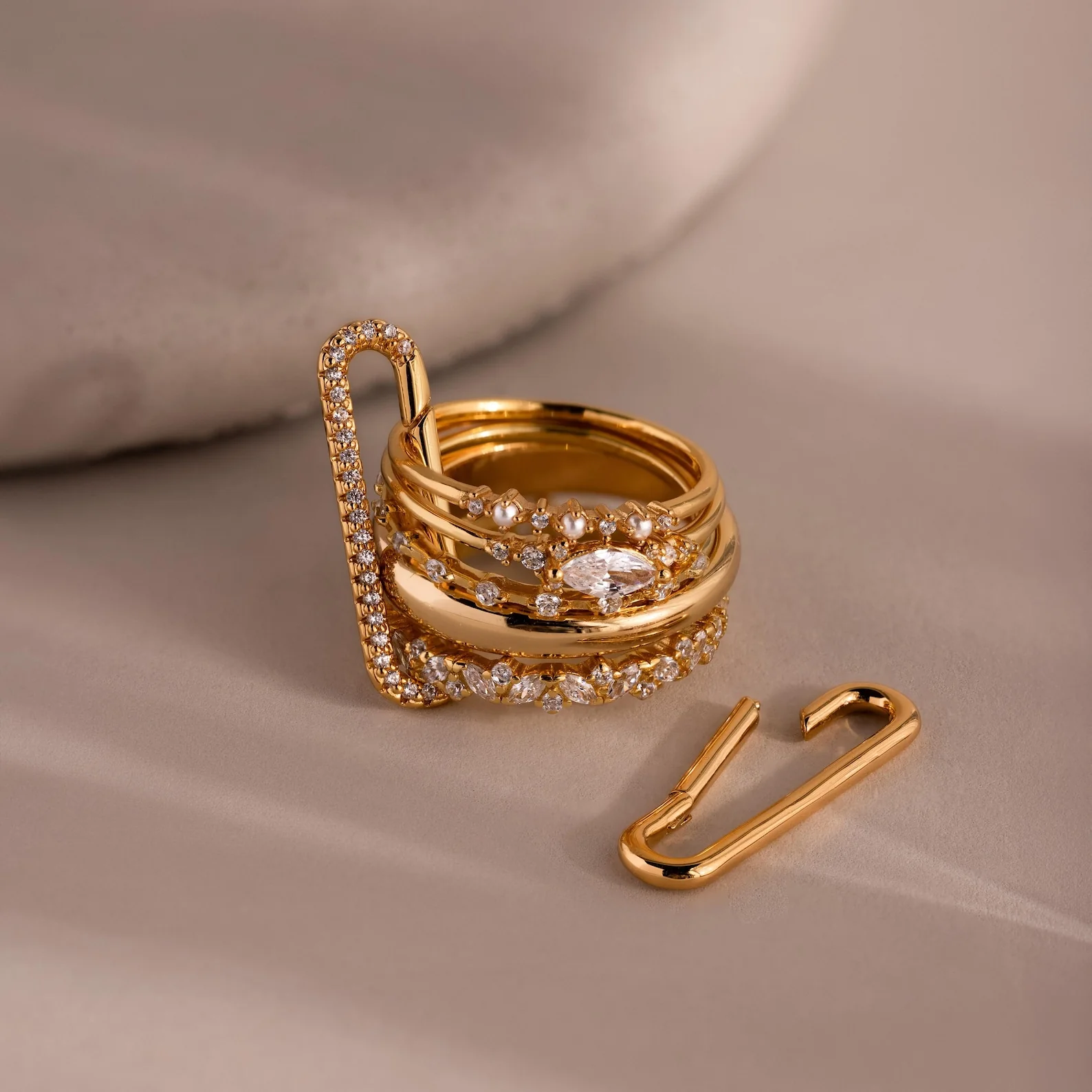 Multipurpose Pave Link Clasp Set - Image 6