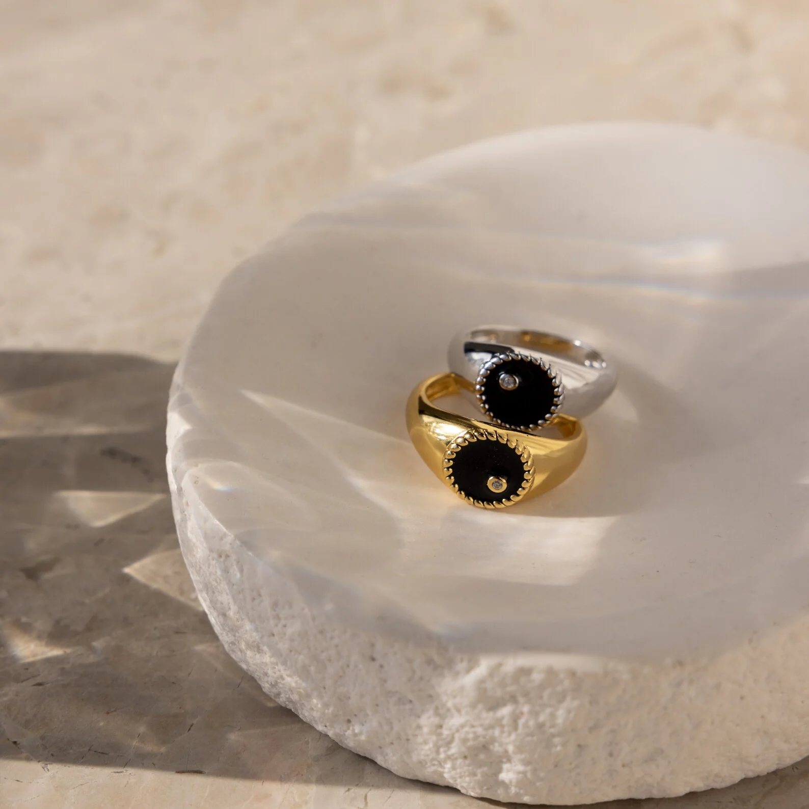 Natasha Black Signet Ring - Image 7