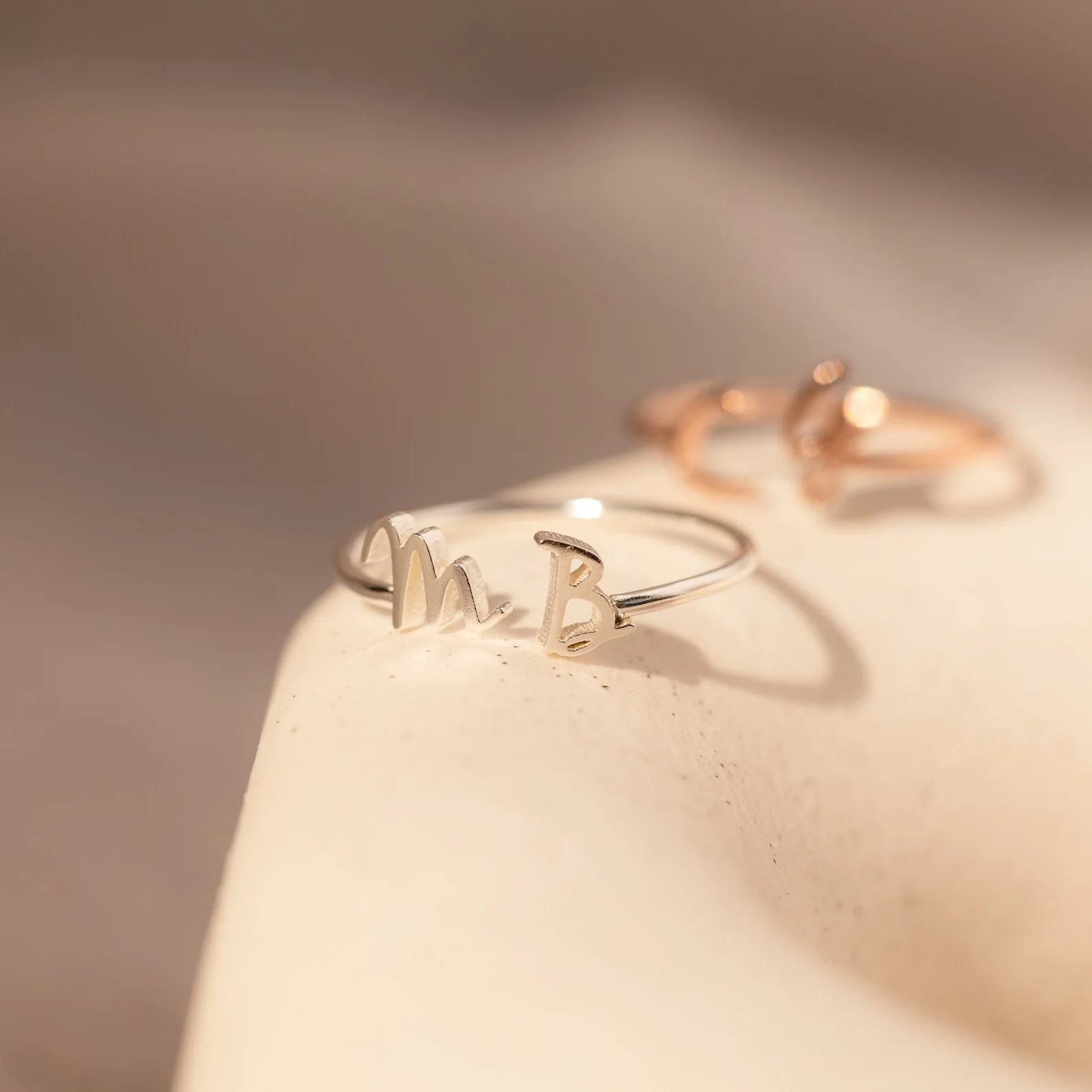 Nella Duo Initial Ring - Image 3