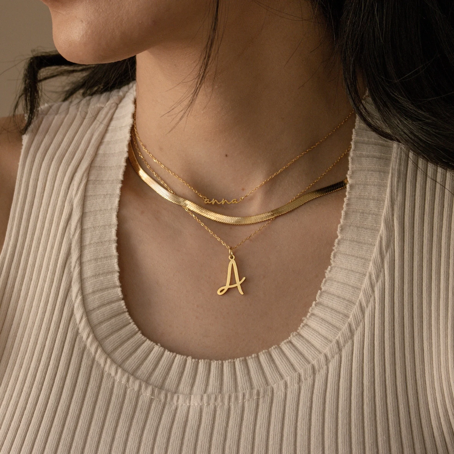 Nella Letter Necklace - Image 5