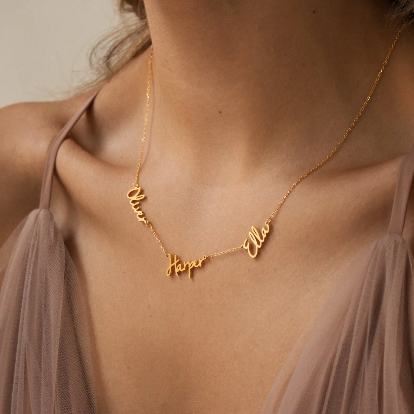 Nella Multiple Name Necklace - Image 2