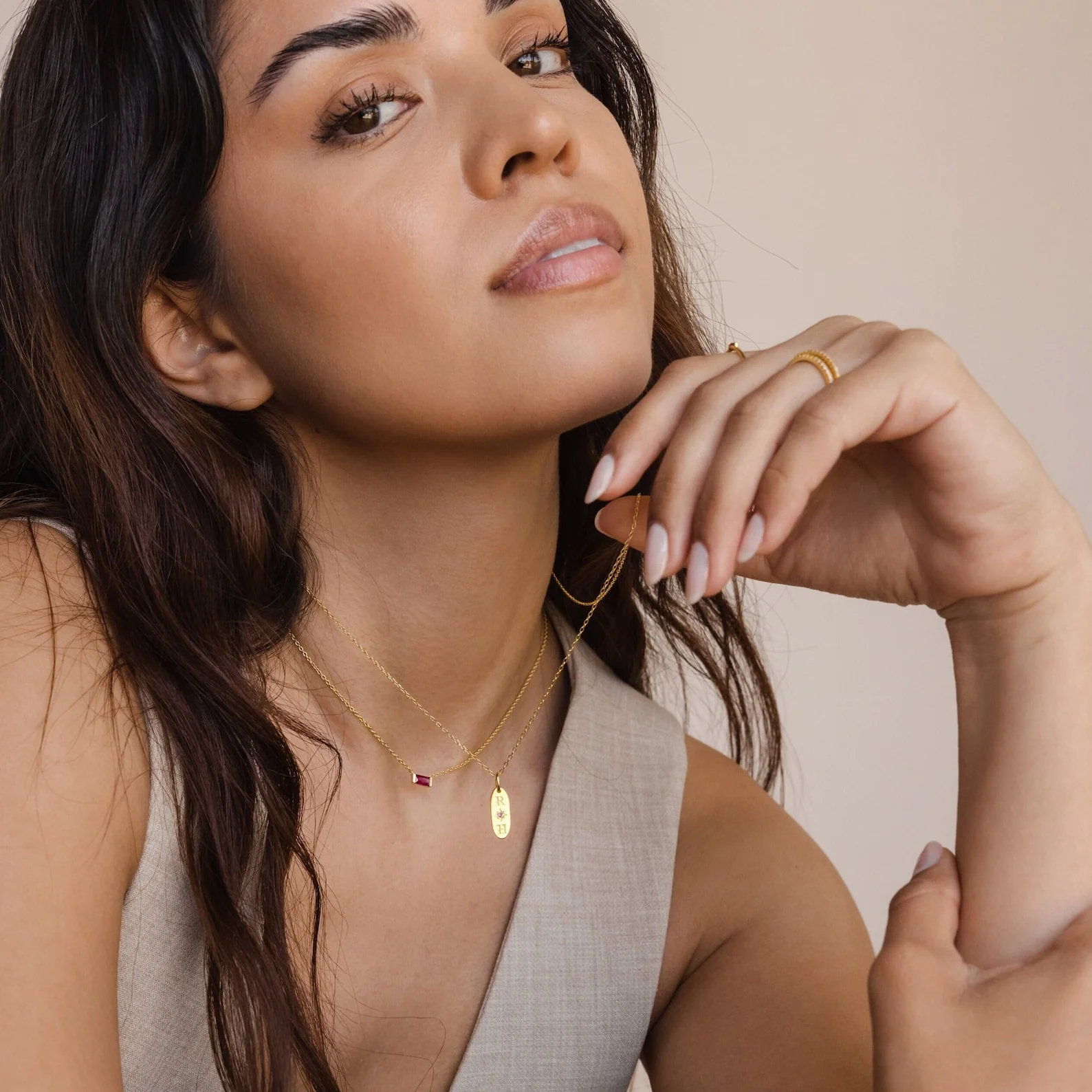 Newsletter Oval Tag Necklace - Image 4