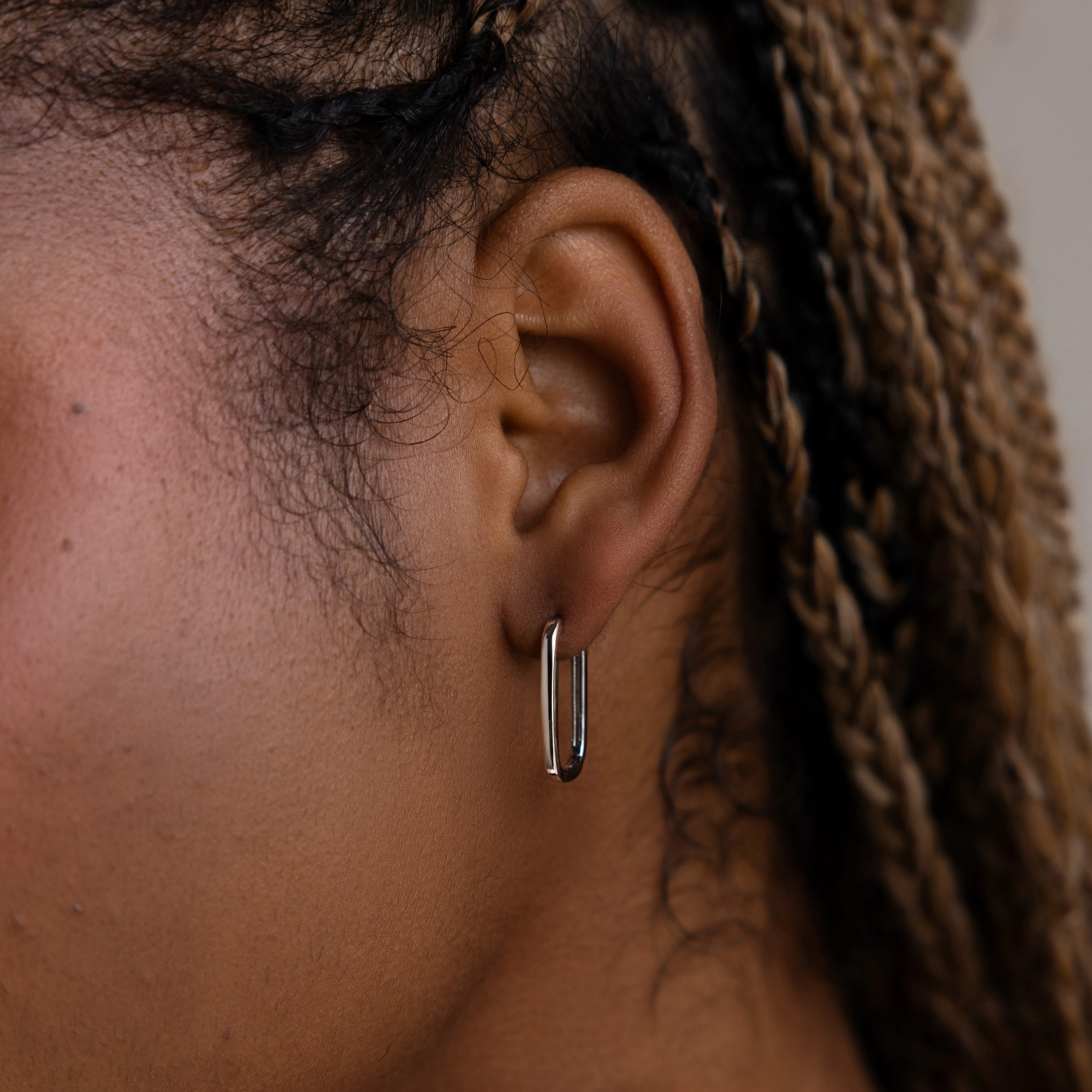 Nina Link Earrings in Silver - Image 2