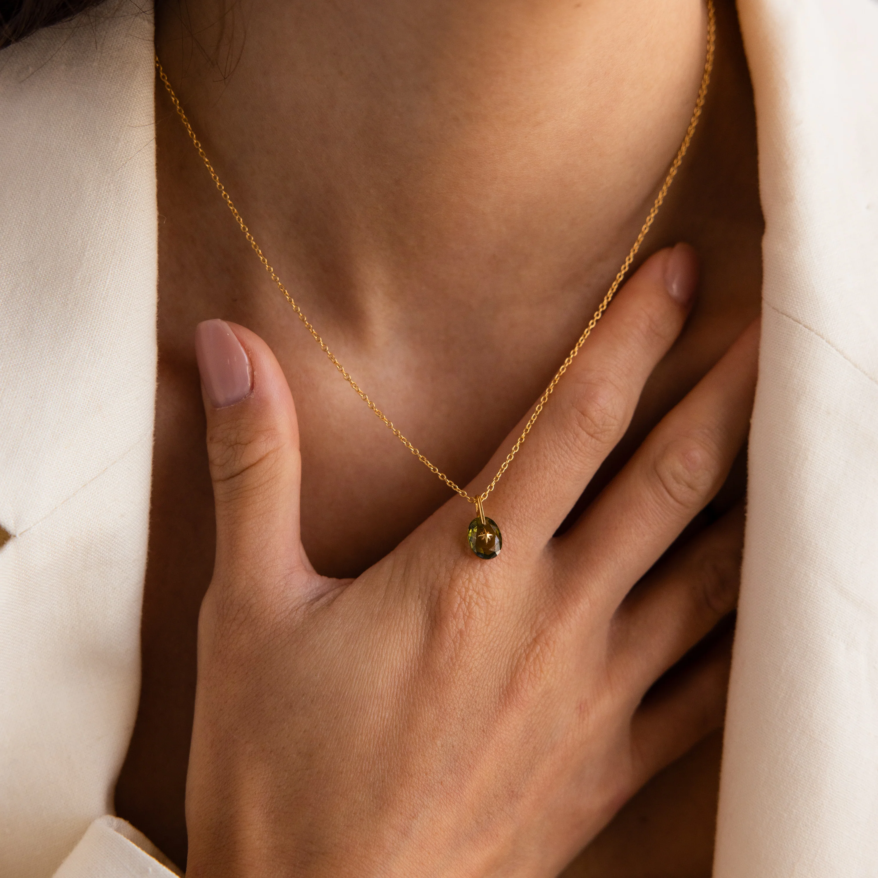 North Star Birthstone Signet Necklace - Image 14