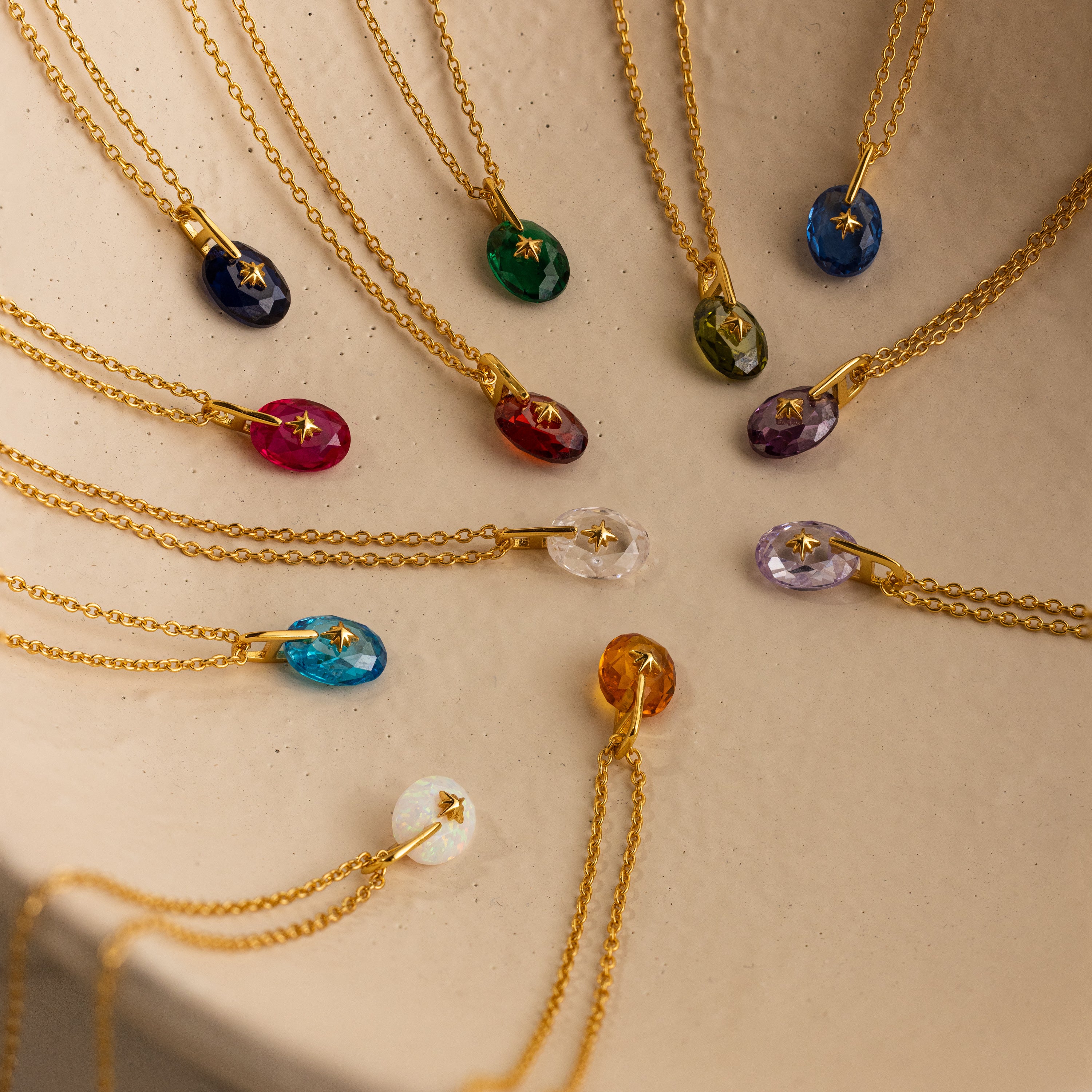 North Star Birthstone Signet Necklace - Image 18