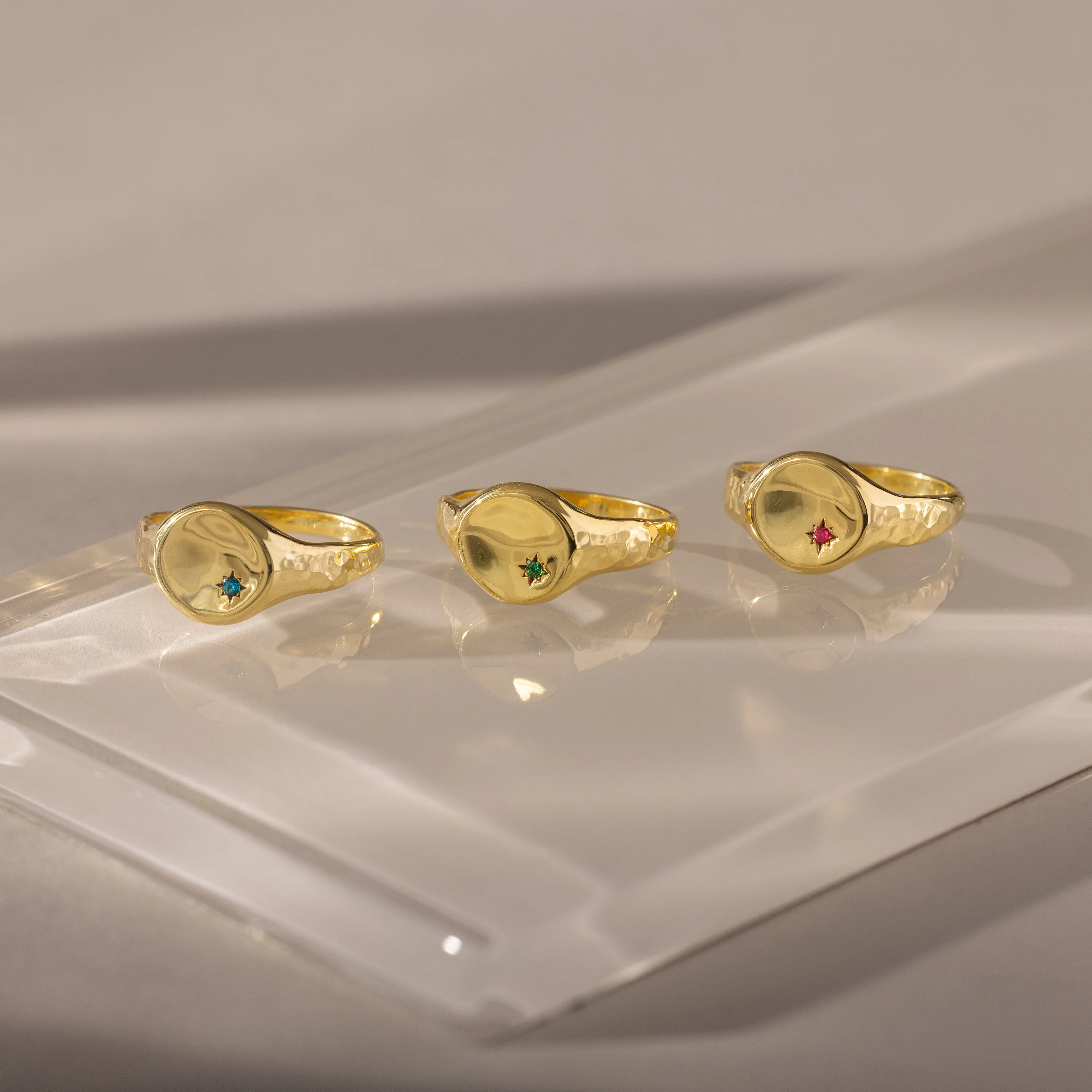North Star Birthstone Signet Ring - Image 10
