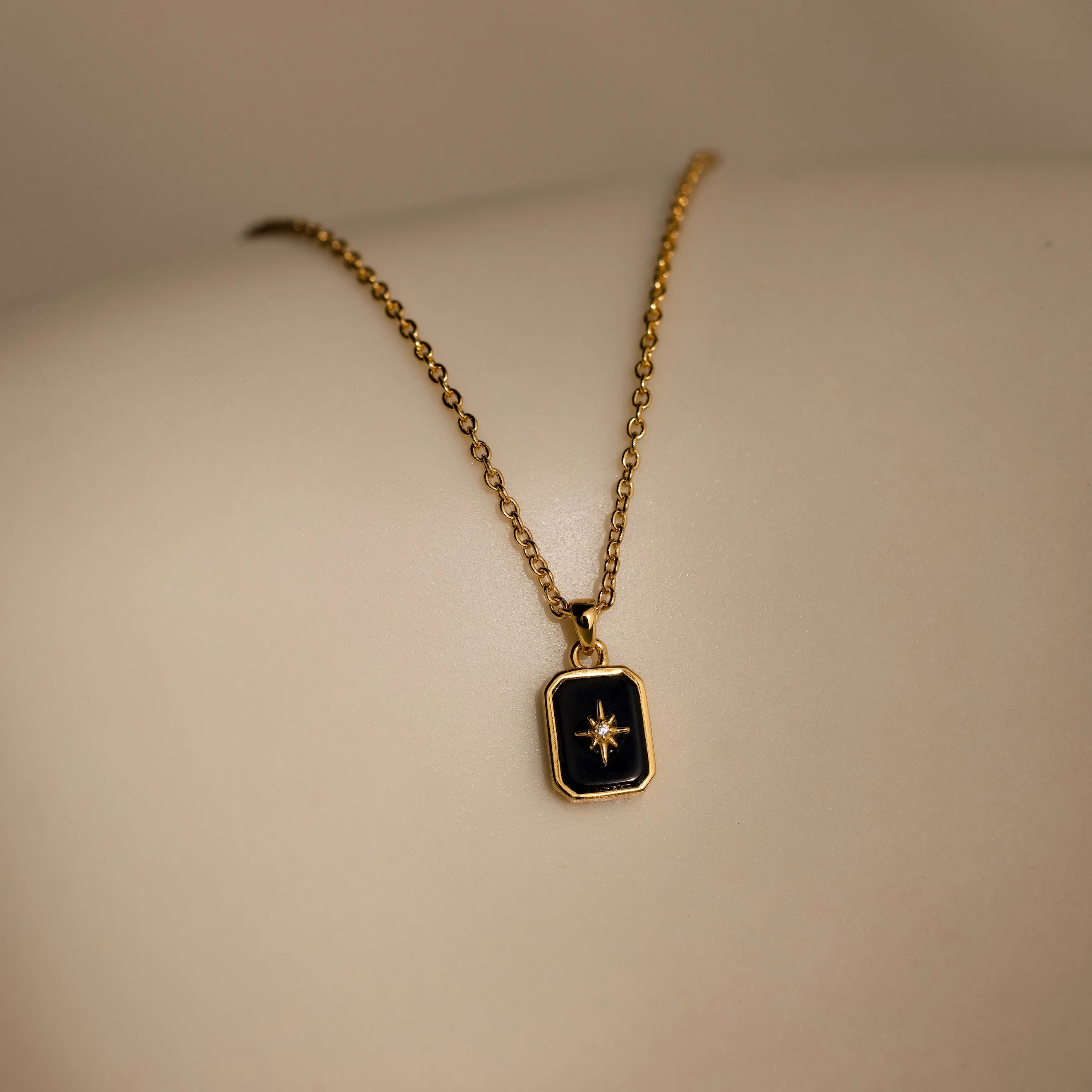 North Star Gemstone Necklace in 18K Gold - Image 7