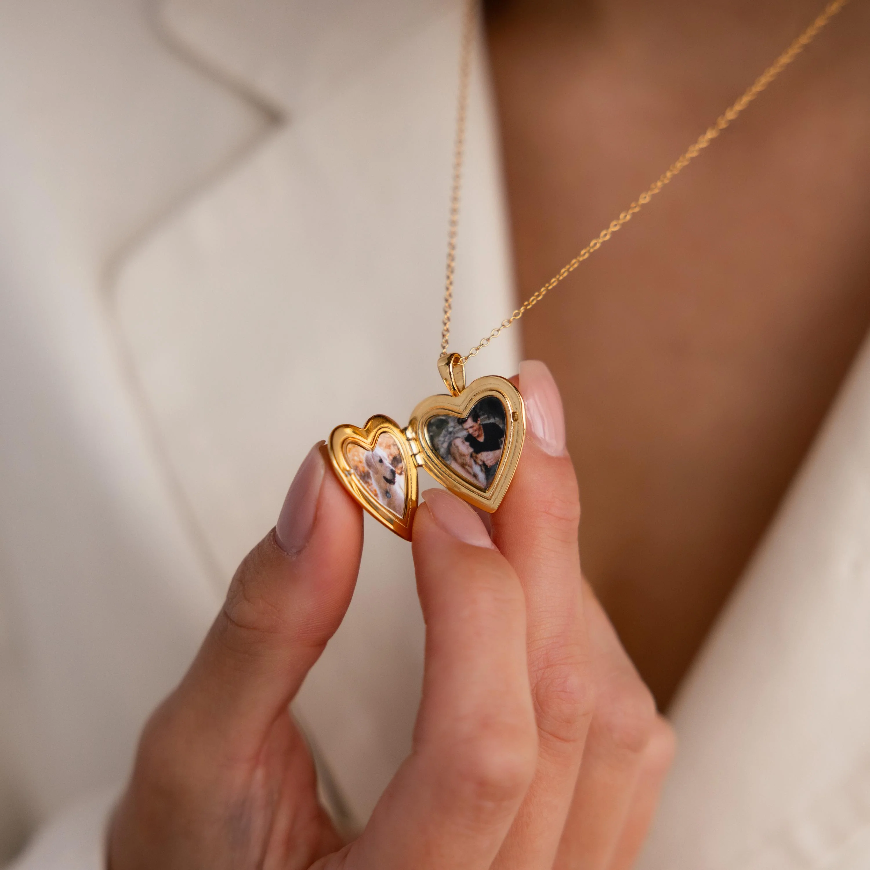 North Star Heart Locket Necklace - Image 2