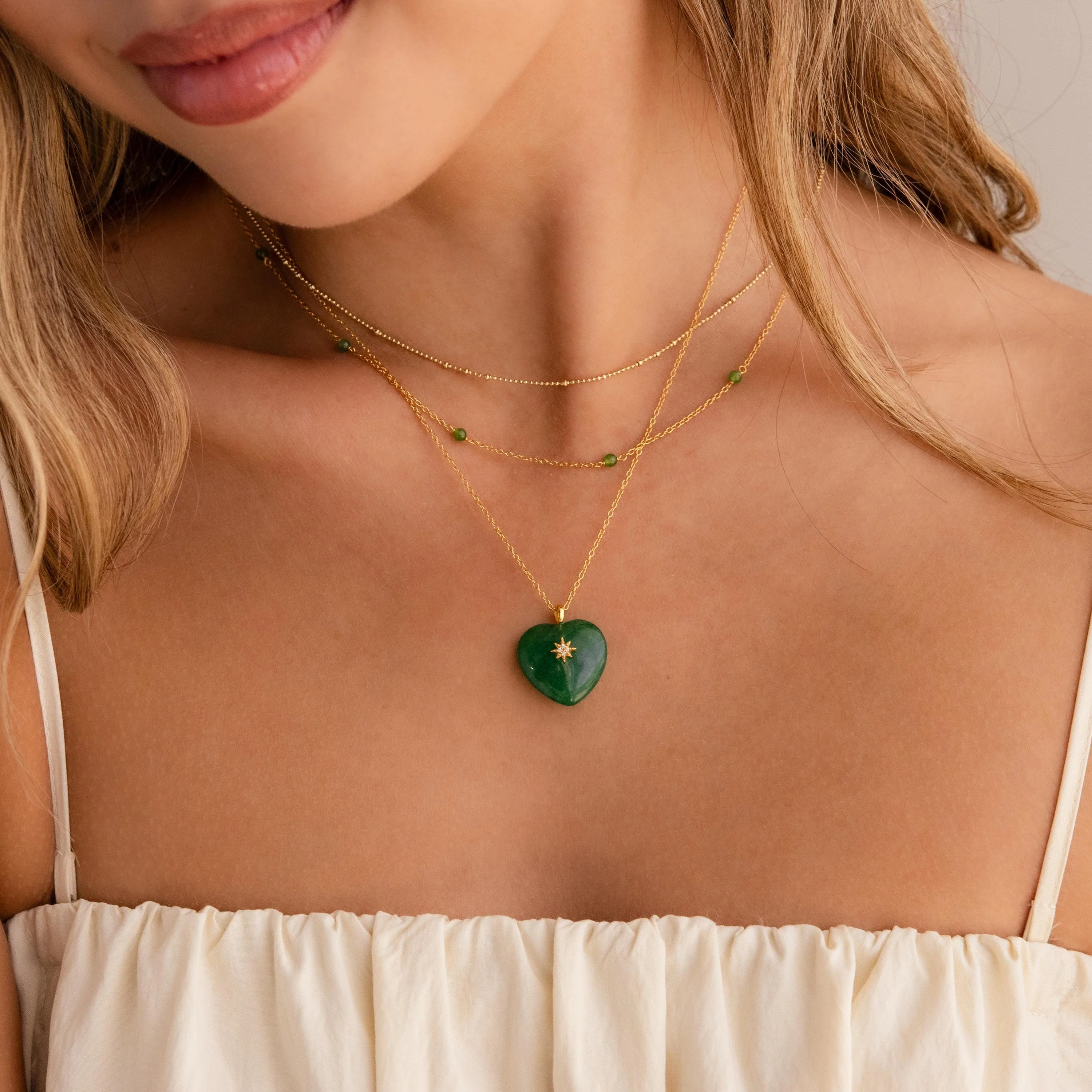 North Star Jade Heart Necklace - Image 2