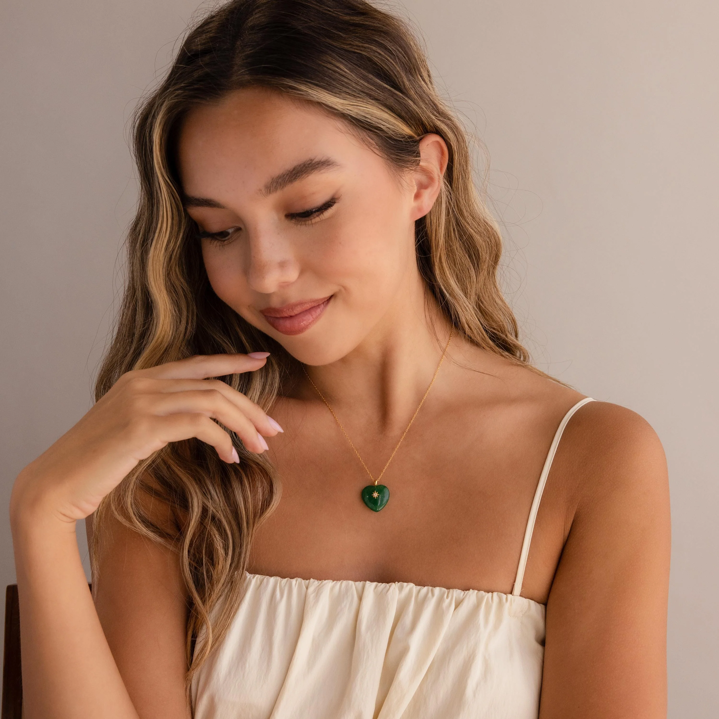 North Star Jade Heart Necklace - Image 8