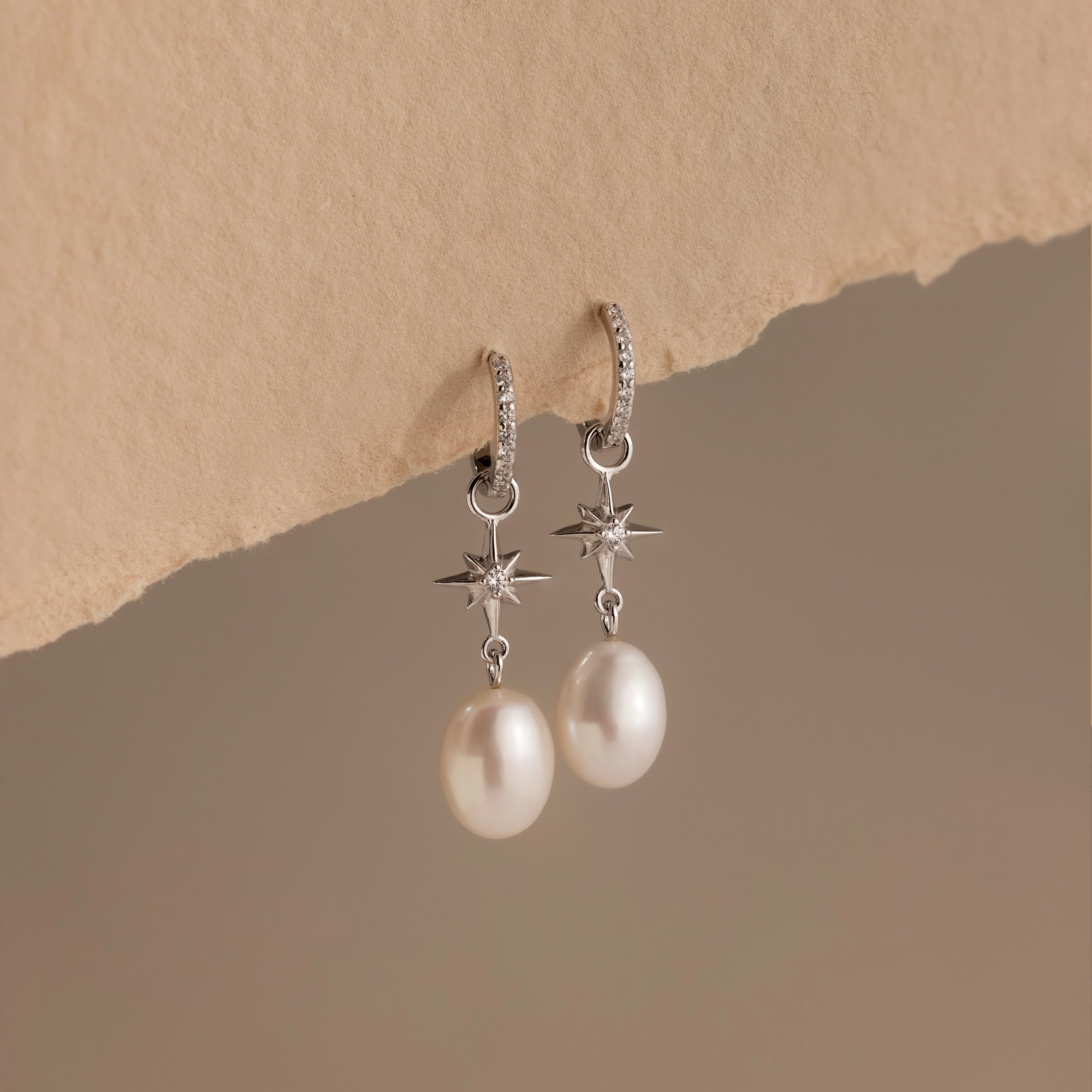 North Star Pearl Hoops - Image 2