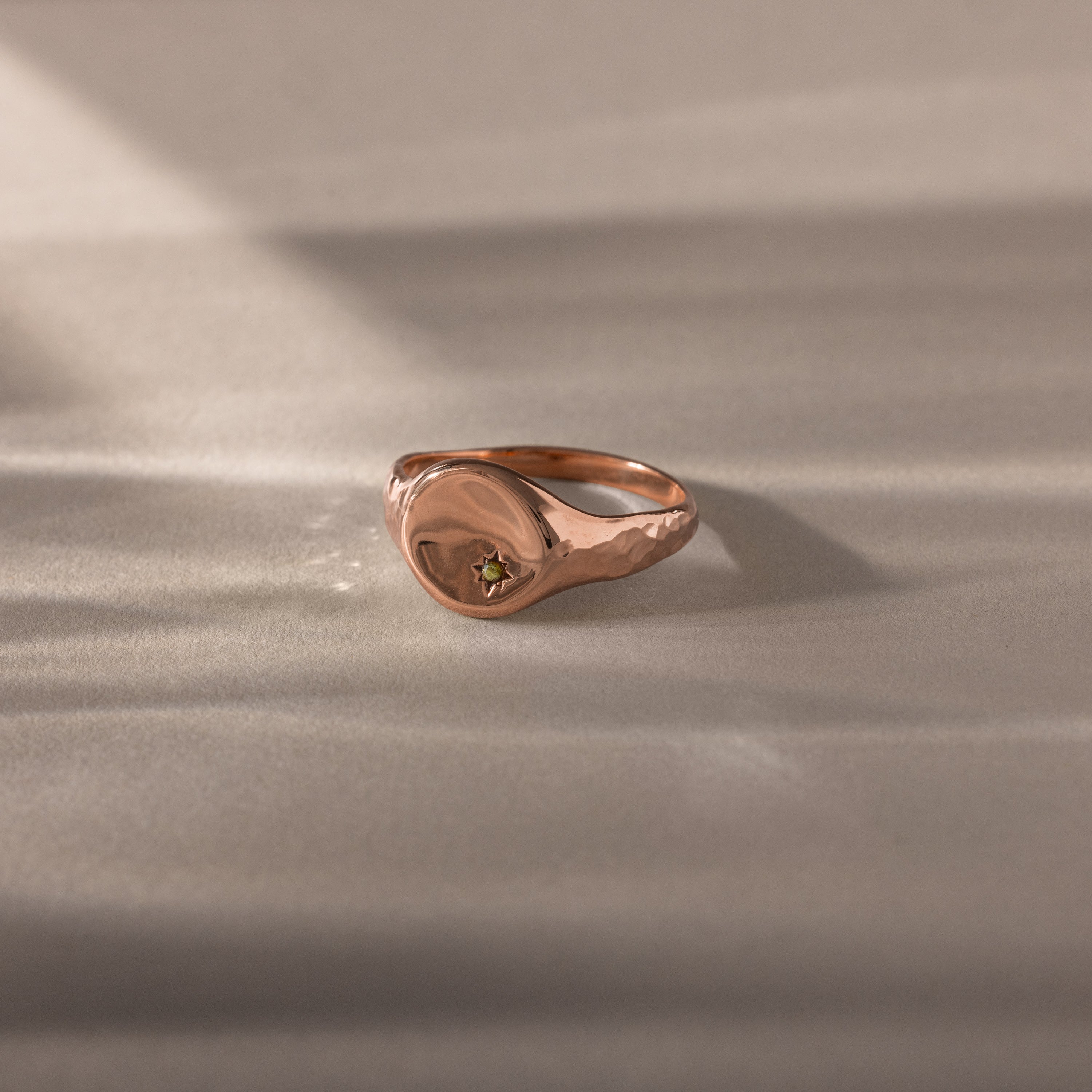 North Star Peridot Signet Ring - Image 6