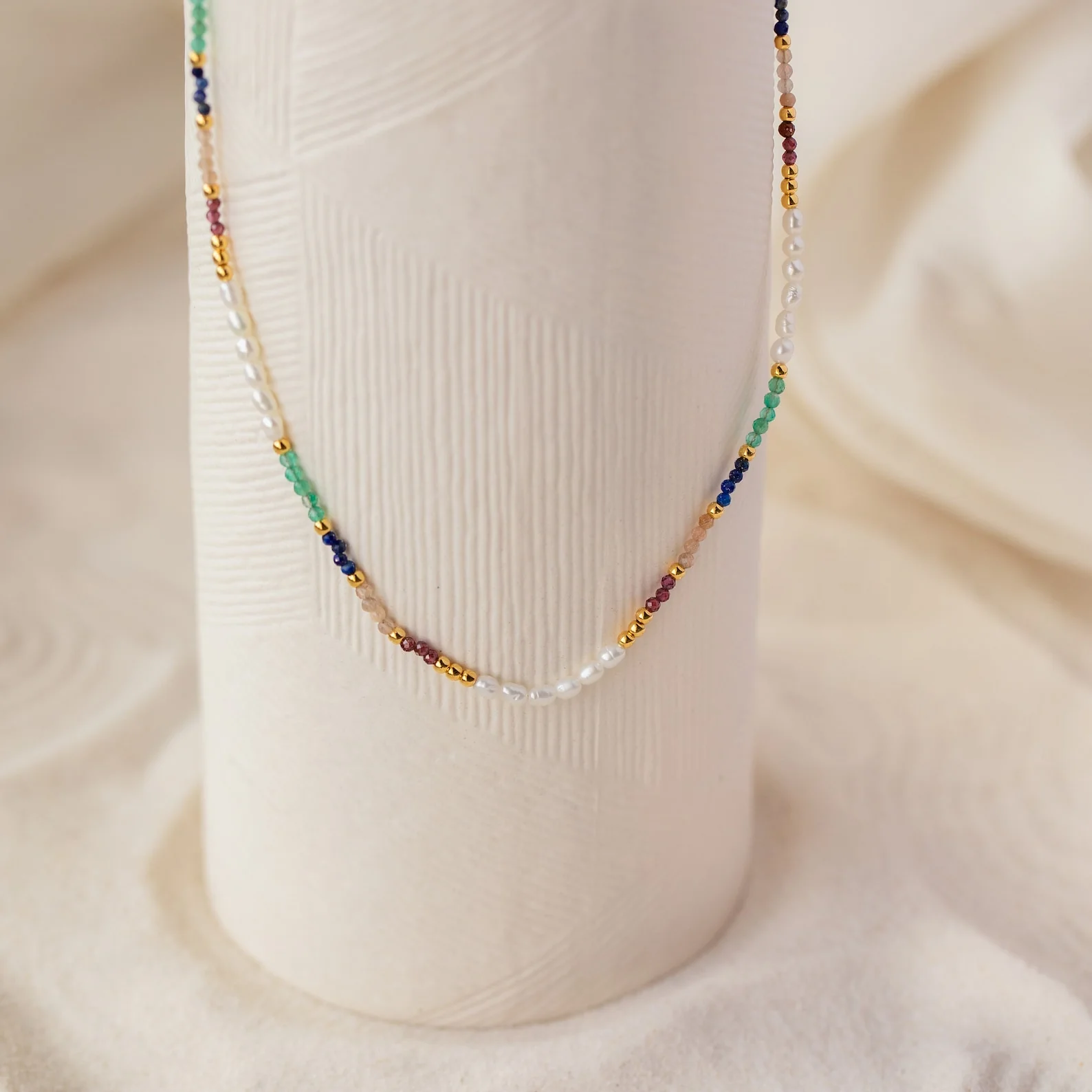 Oasis Rainbow Beaded Necklace - Image 2