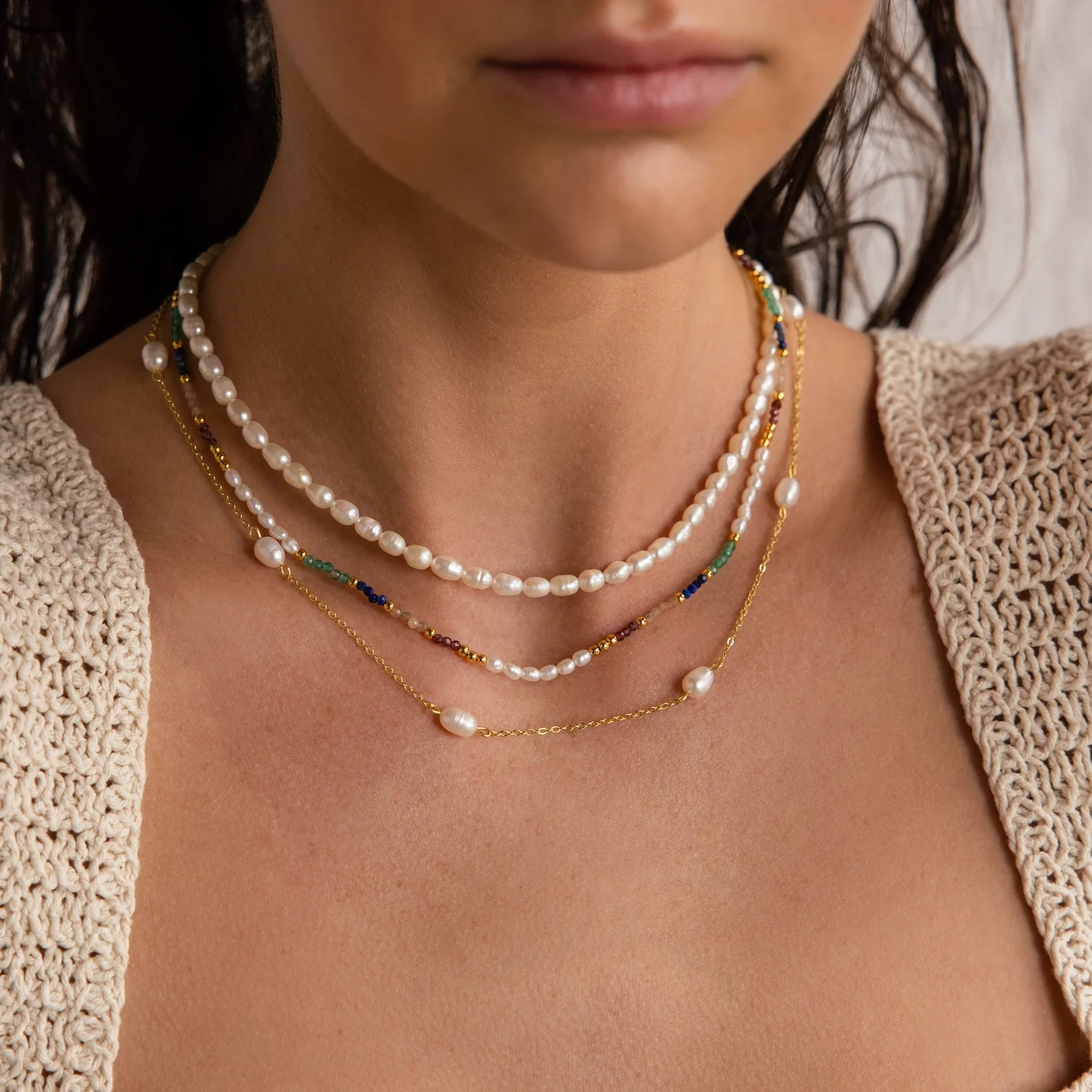 Oasis Rainbow Beaded Necklace - Image 3