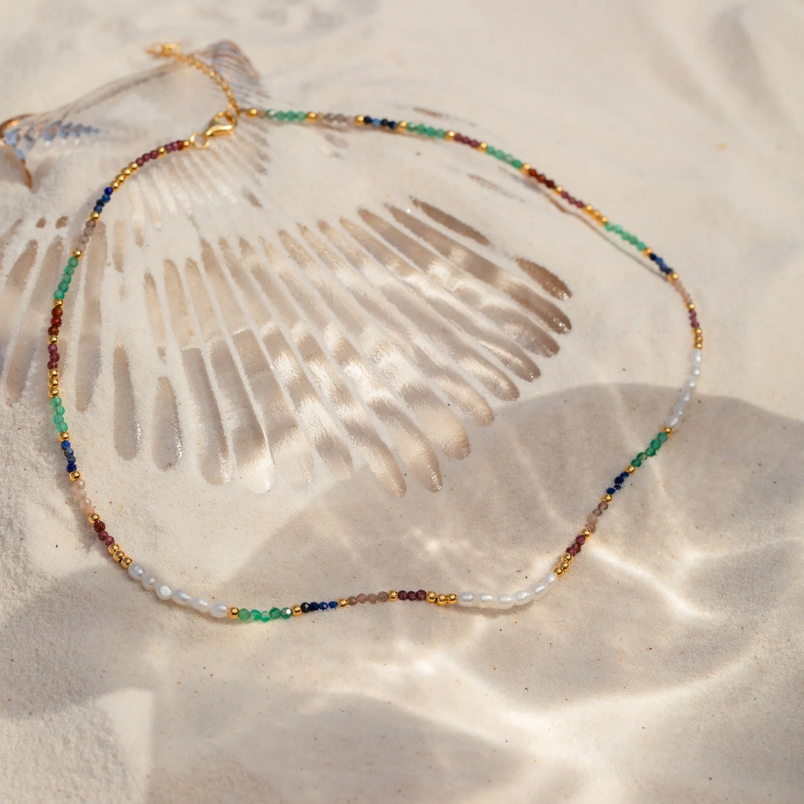 Oasis Rainbow Beaded Necklace - Image 4