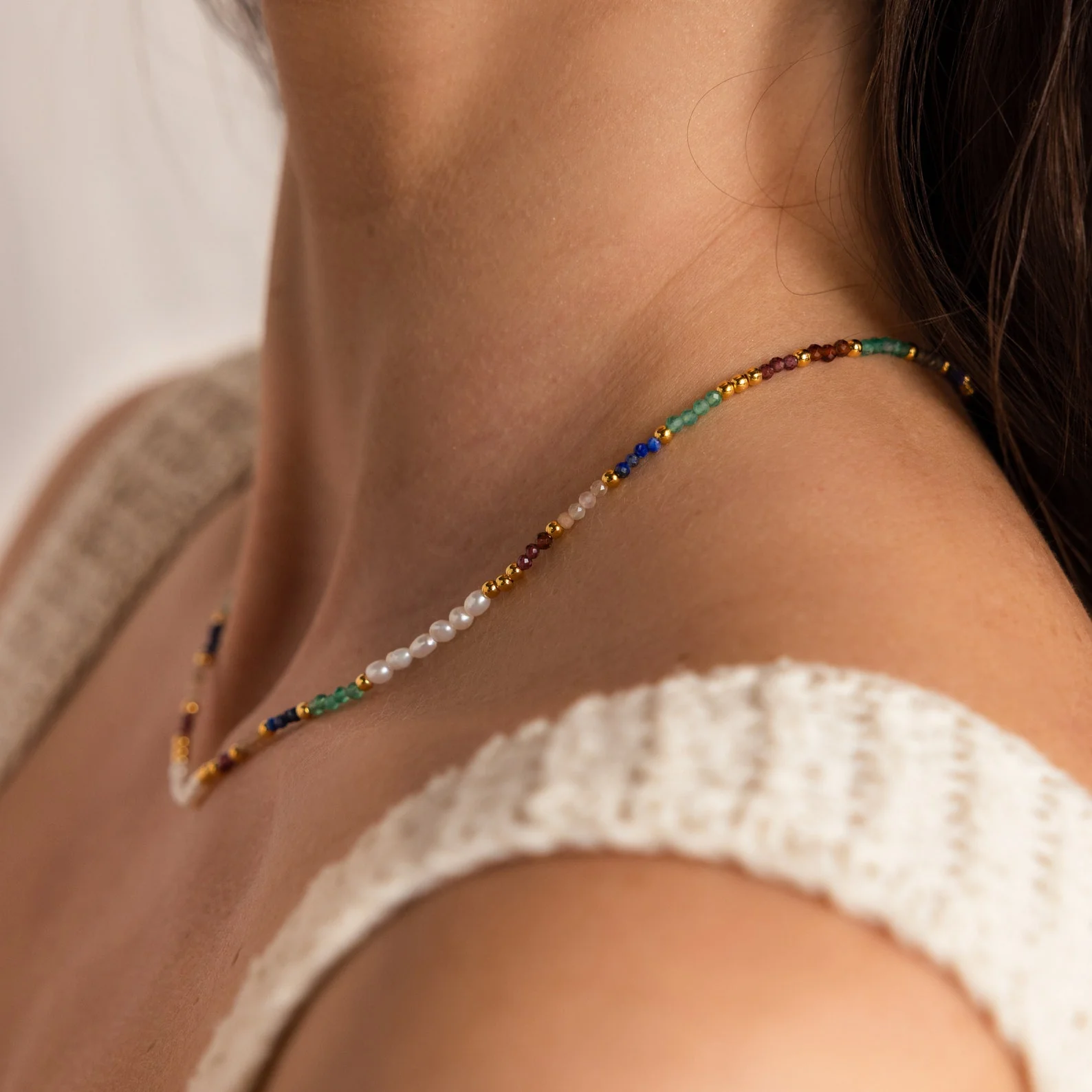 Oasis Rainbow Beaded Necklace - Image 5