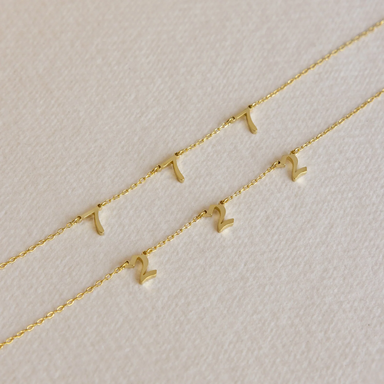 Old English Spaced Number Necklace - Image 4