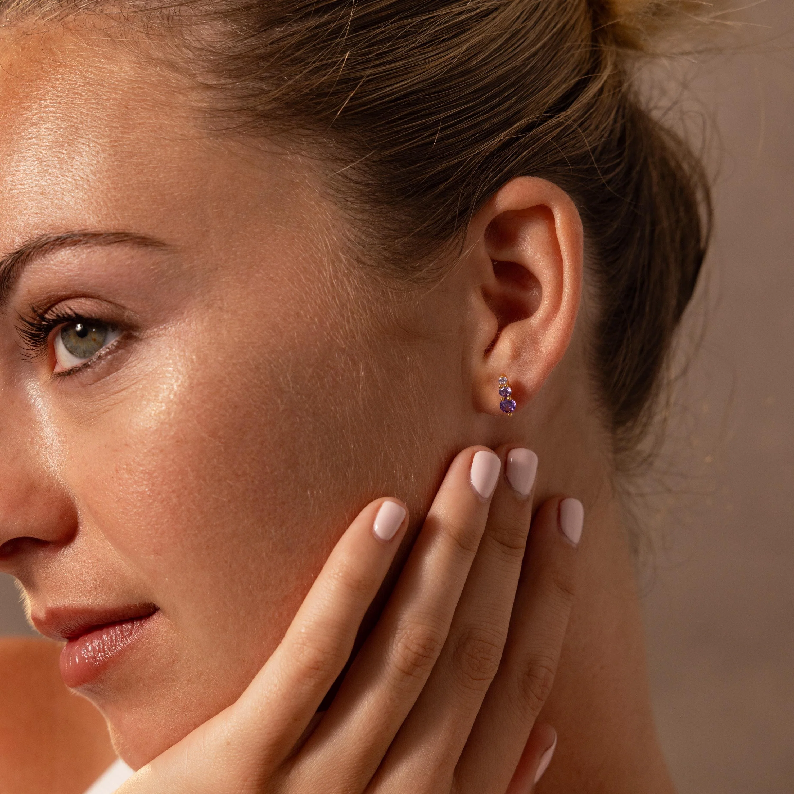 Ombre Birthstone Flatback Studs - Image 4