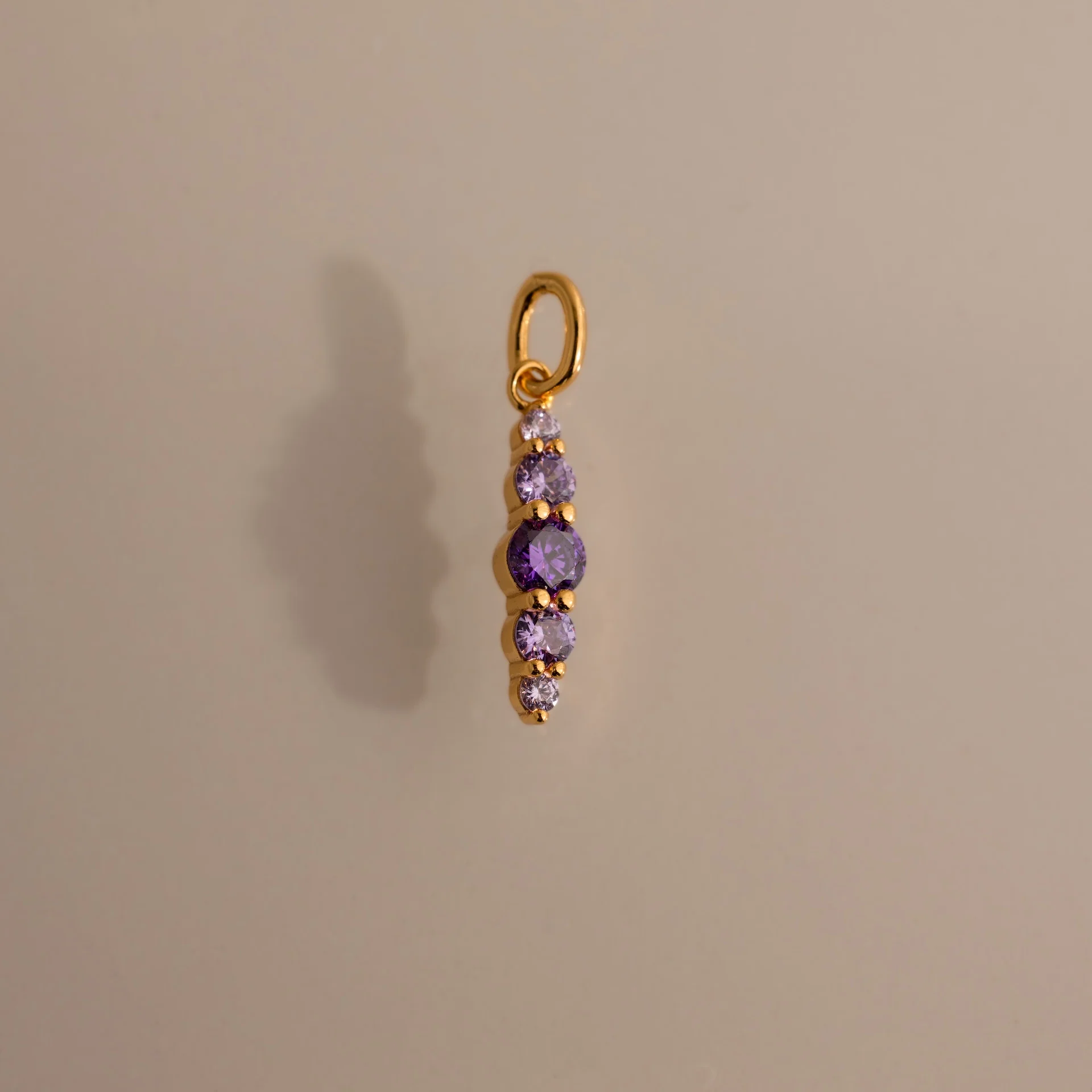 Ombre Lace Amethyst Charm