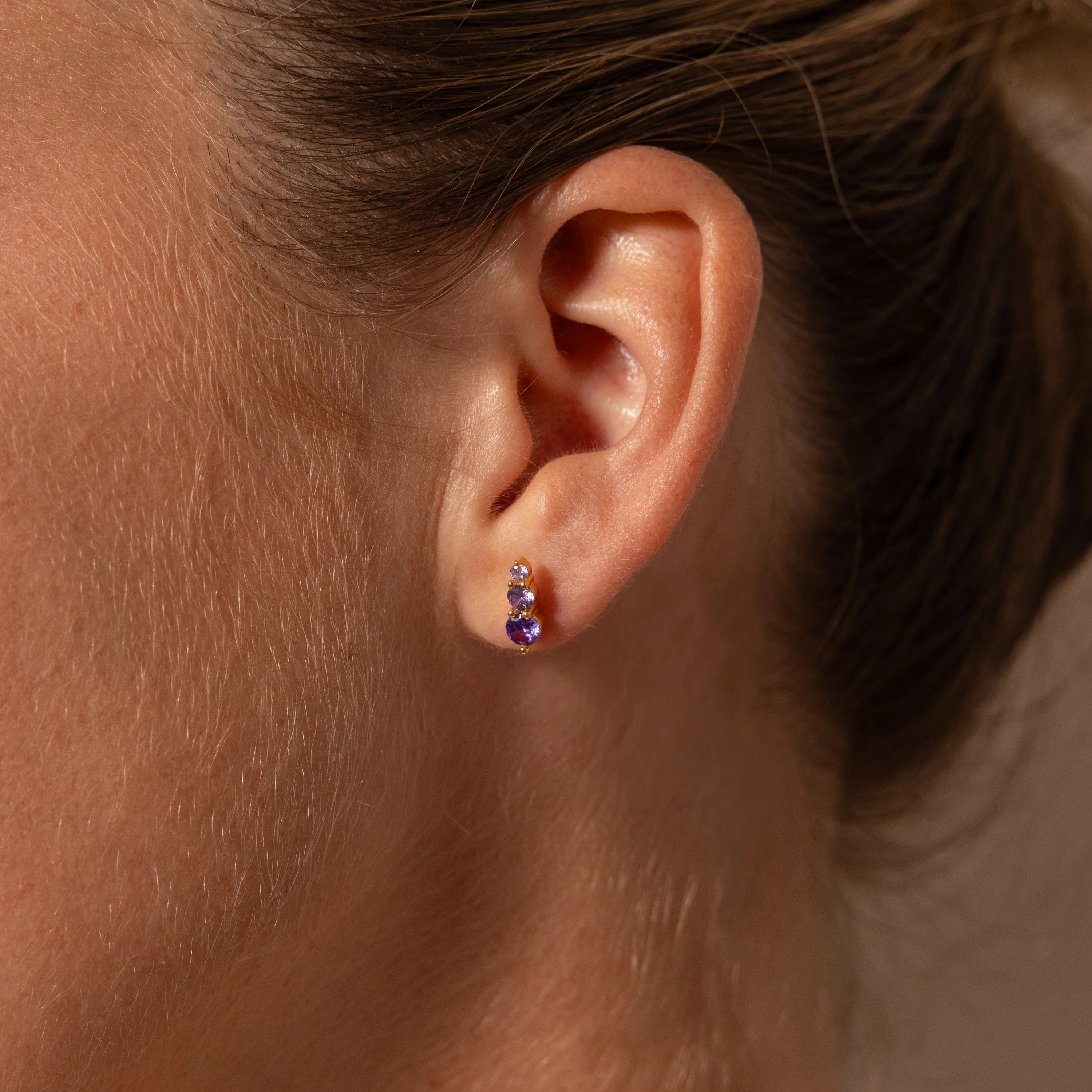 Ombre Ruby Flatback Studs - Image 2