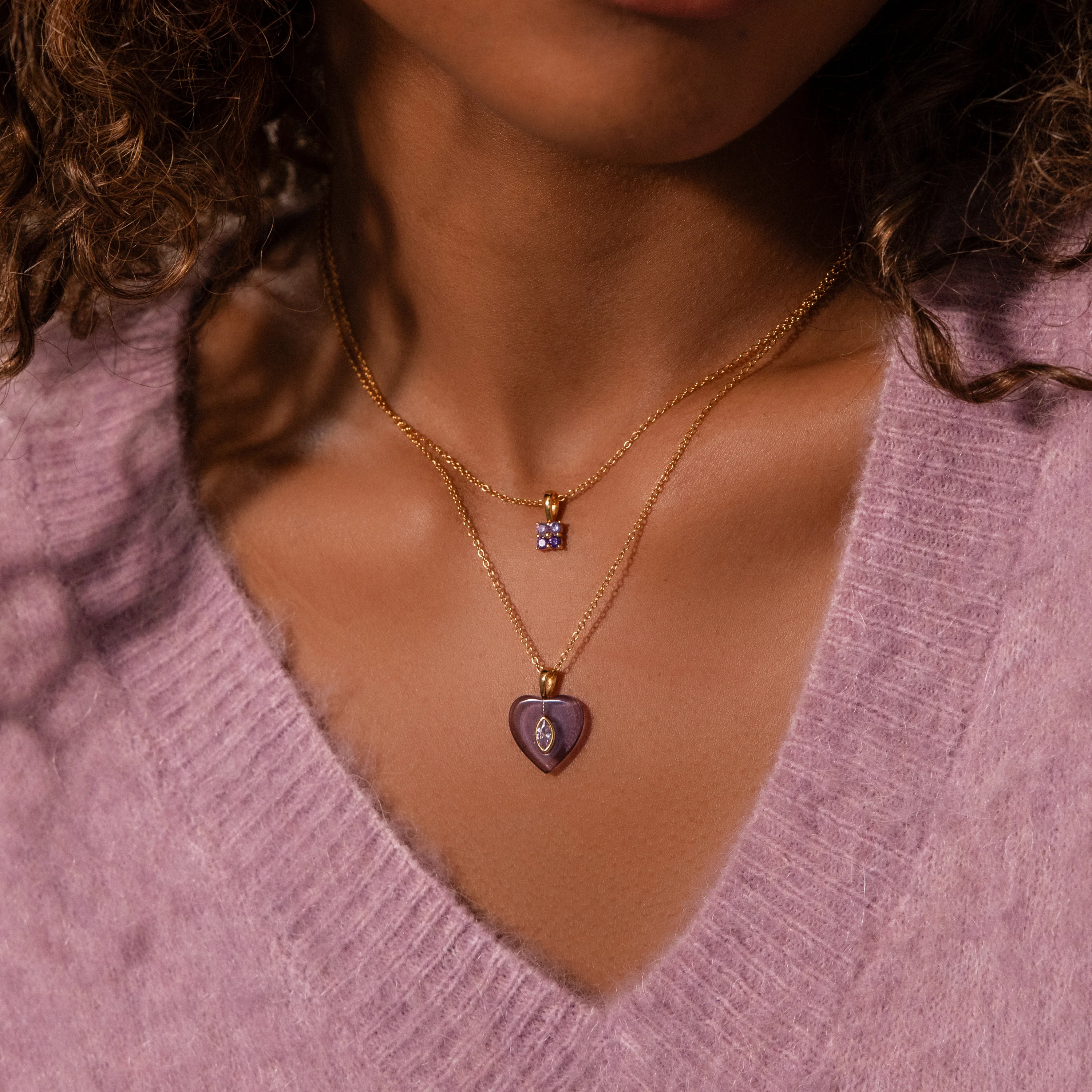 Ombre Peridot Flower Necklace - Image 4
