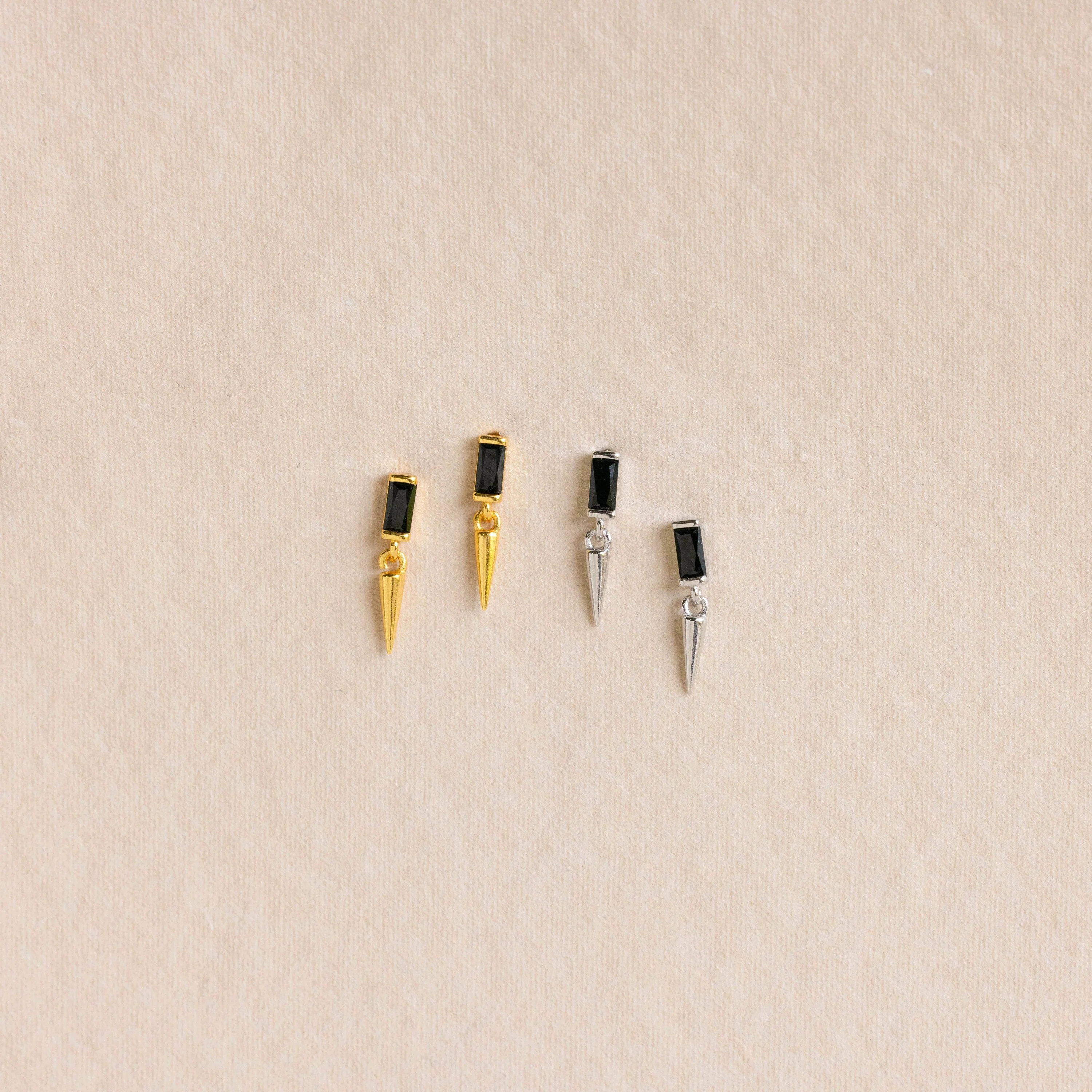 Onyx Dagger Drop Earrings - Image 3