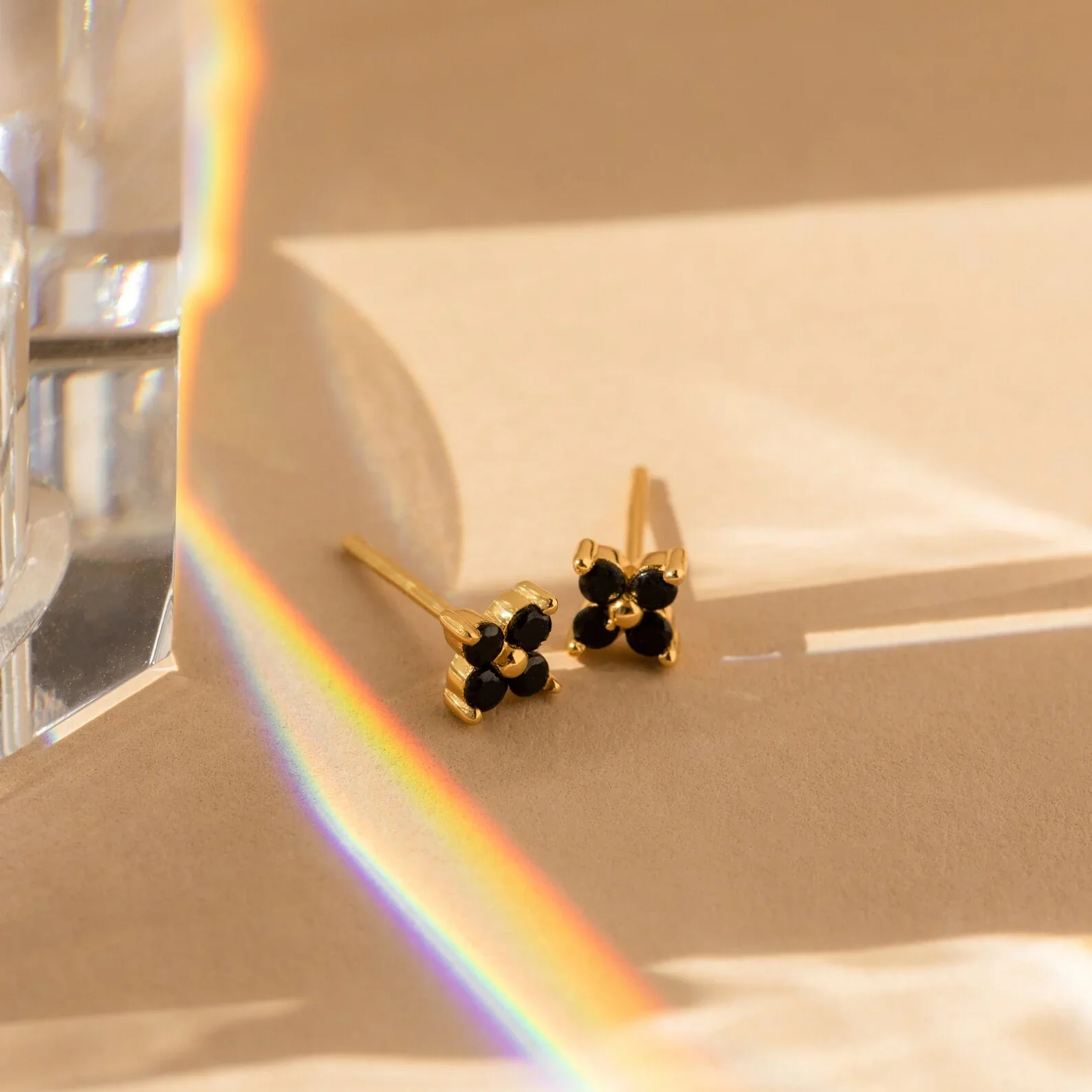 Onyx Diamond Earrings Set - Image 4
