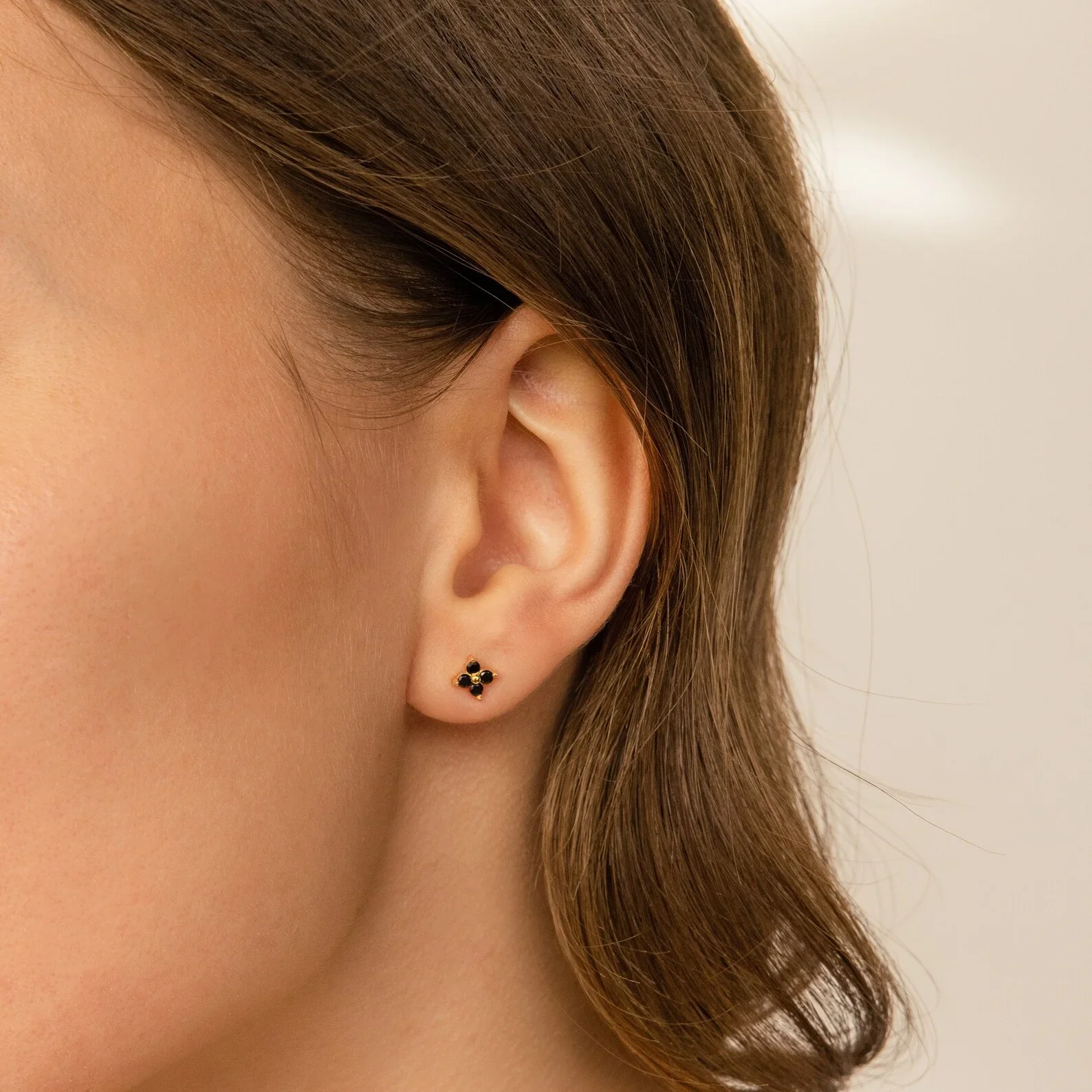 Onyx Diamond Earrings Set - Image 5