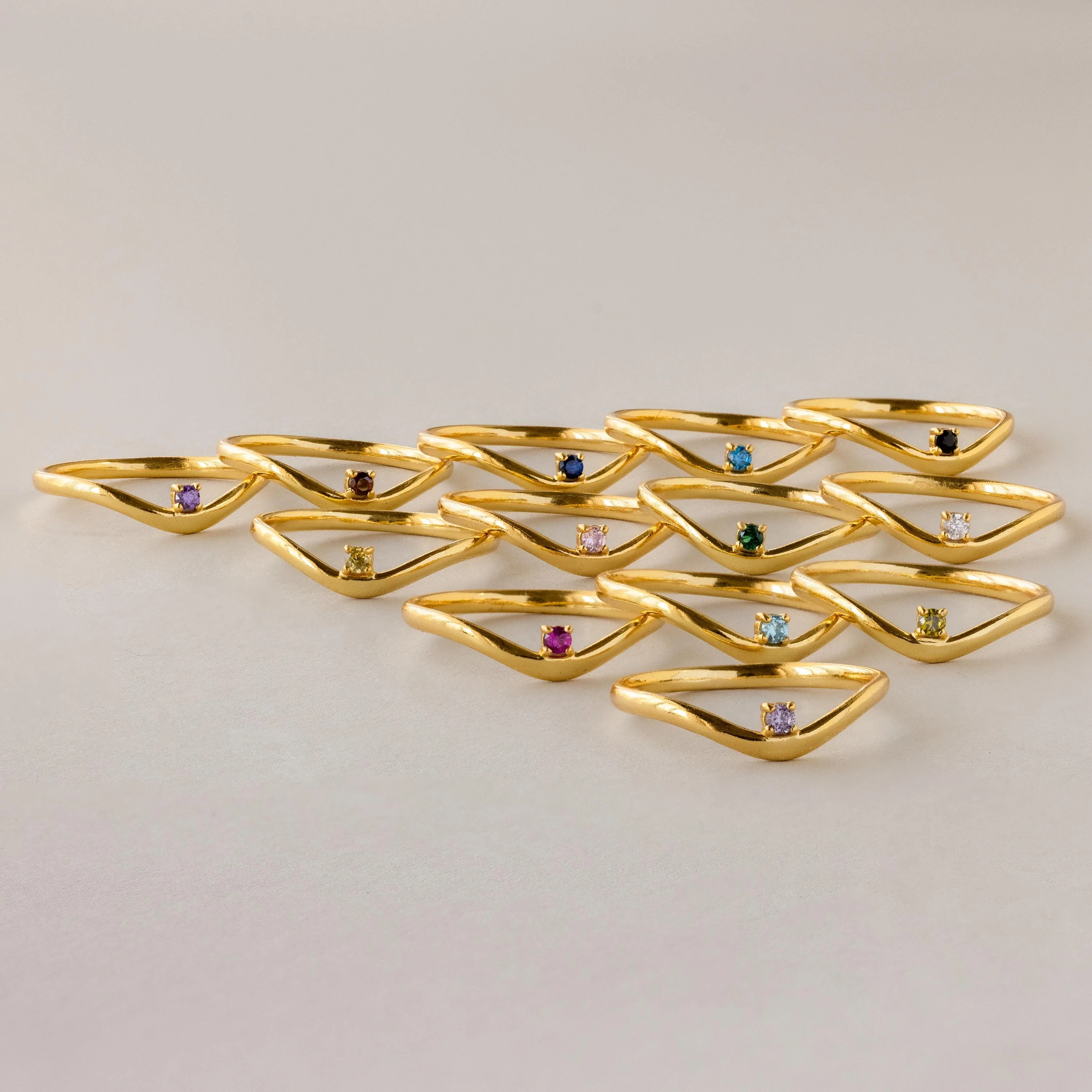 Pink Ruby Drop Curve Ring - Image 7