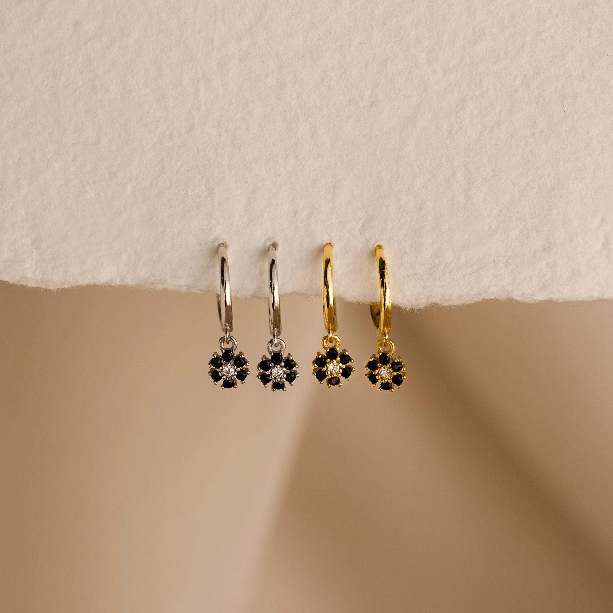 Onyx Flower Huggies - Image 3