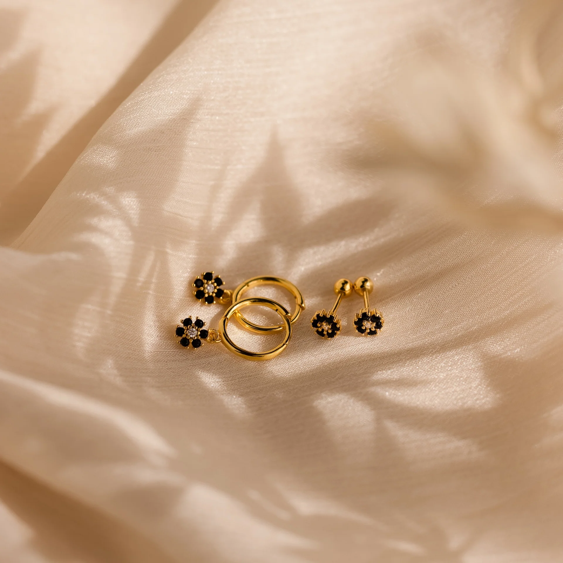 Onyx Flower Studs - Image 9