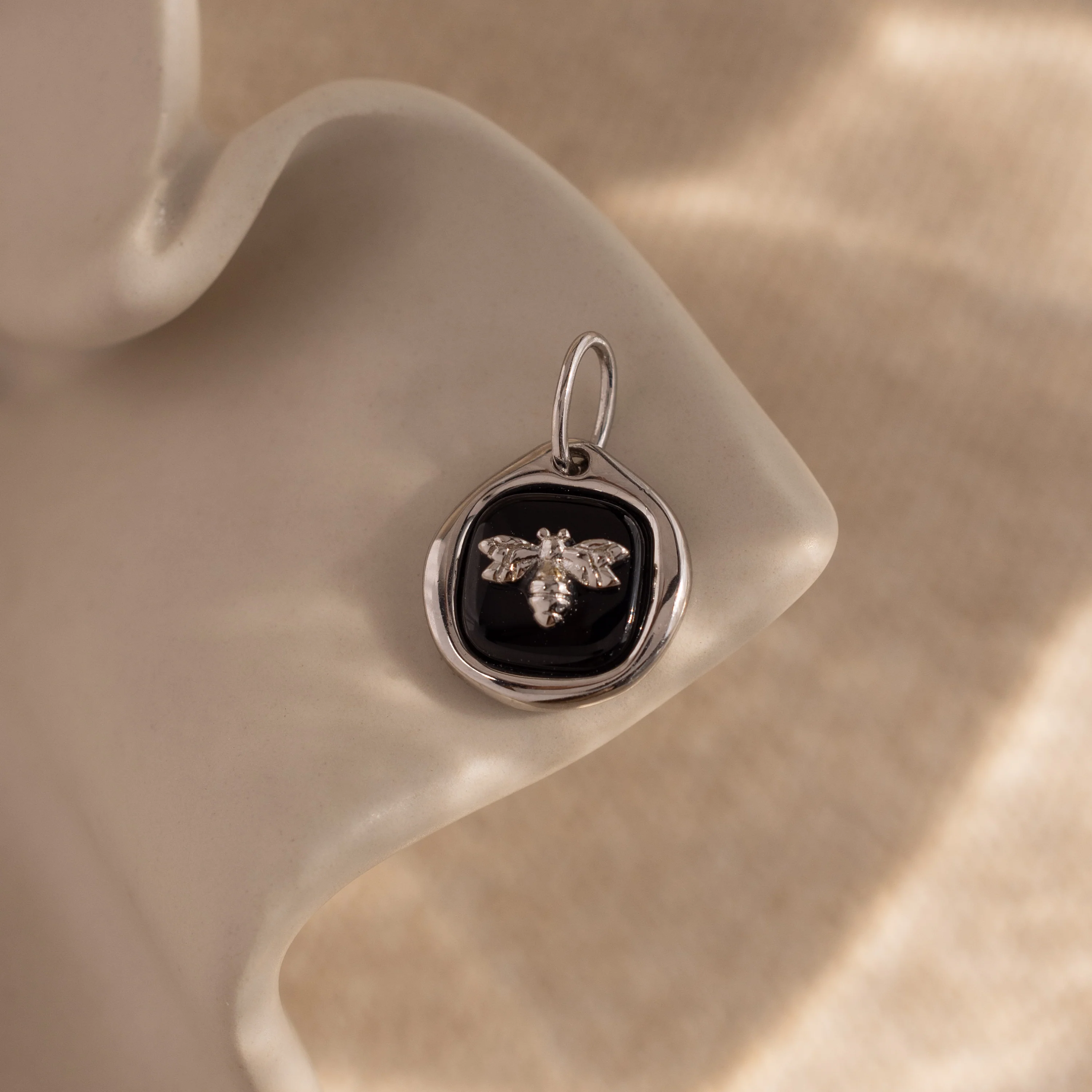 Onyx Honeybee Charm - Image 2