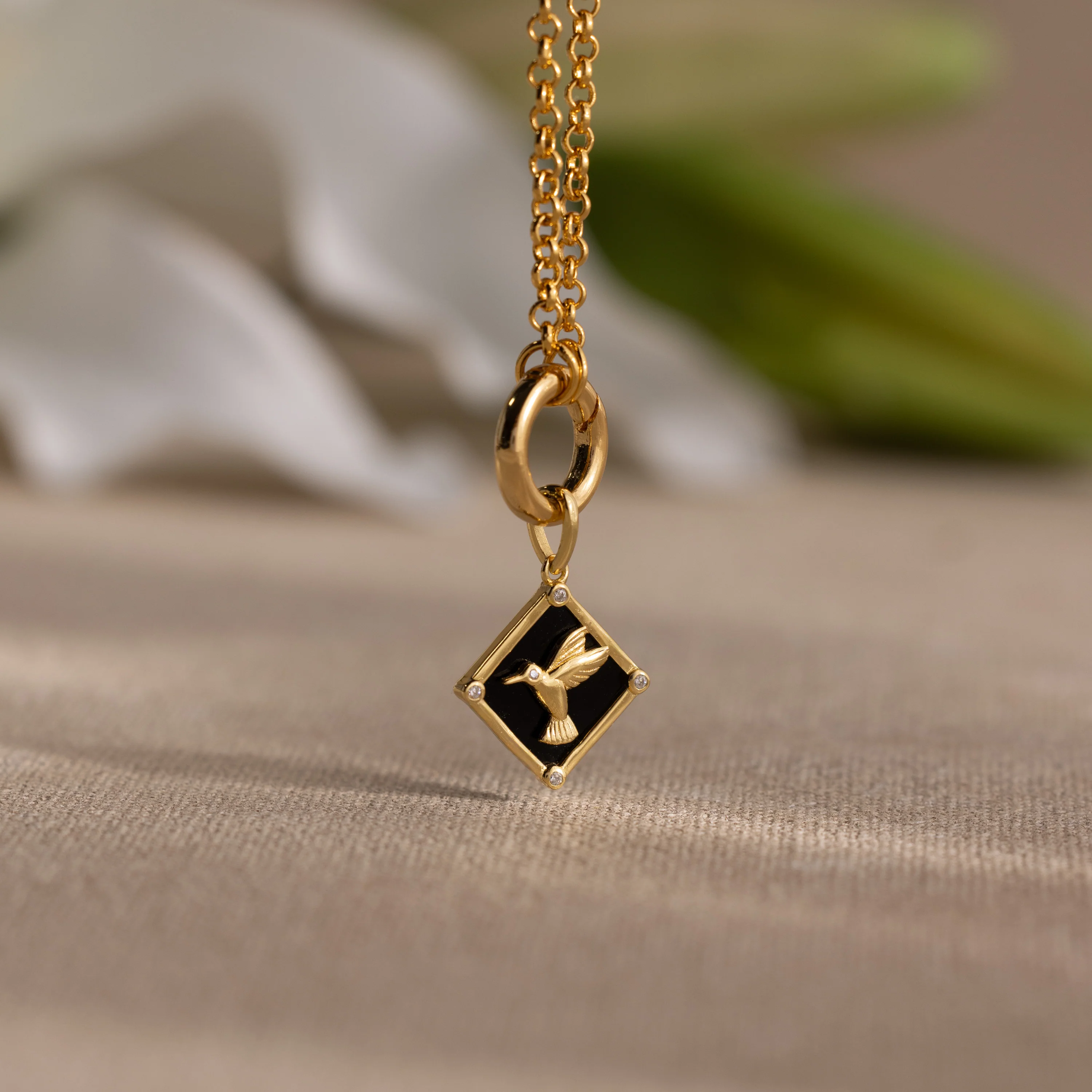 Onyx Hummingbird Charm - Image 6