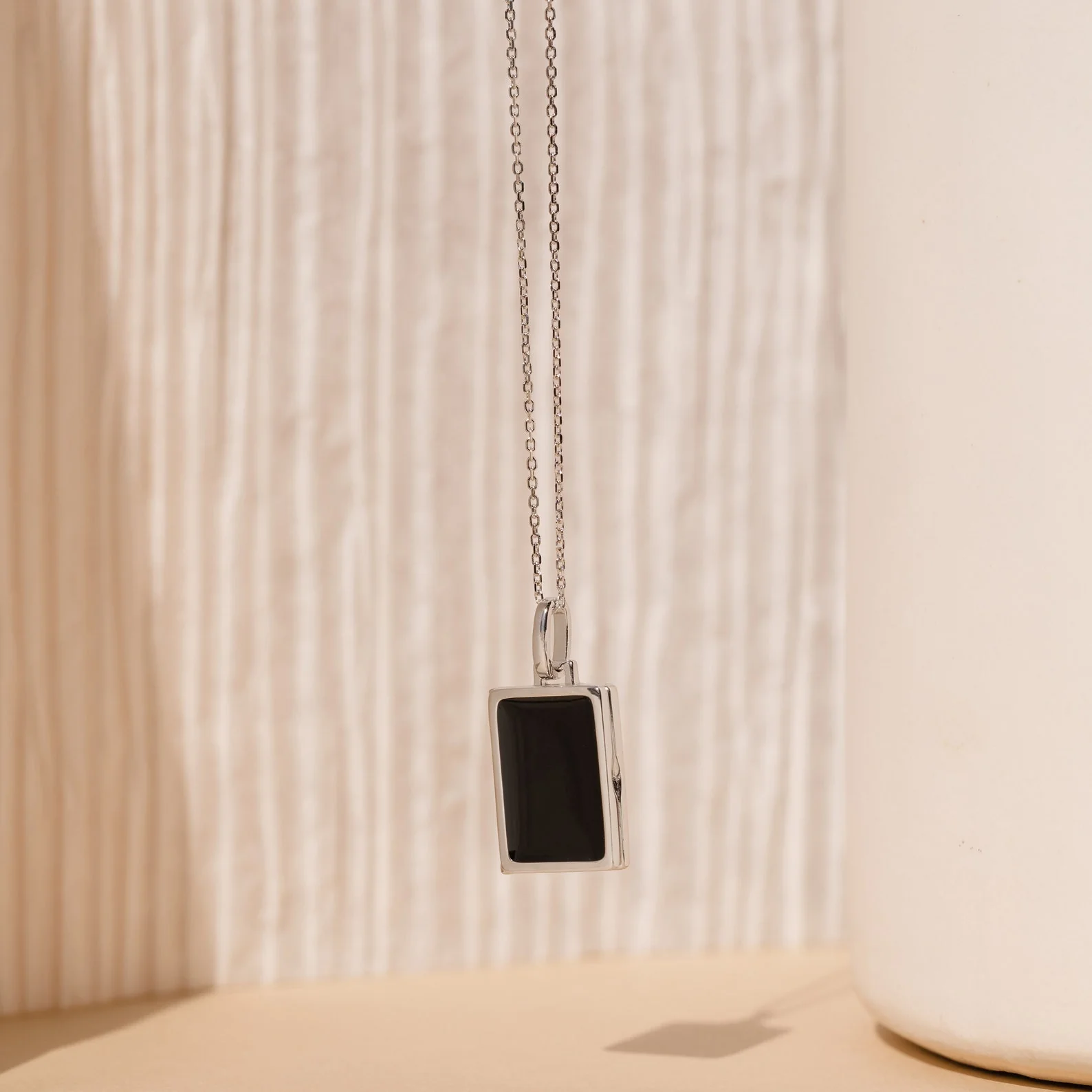 Onyx Locket Necklace - Image 5