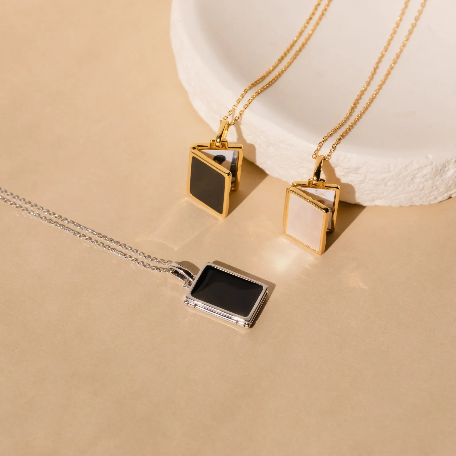 Onyx Locket Necklace - Image 7