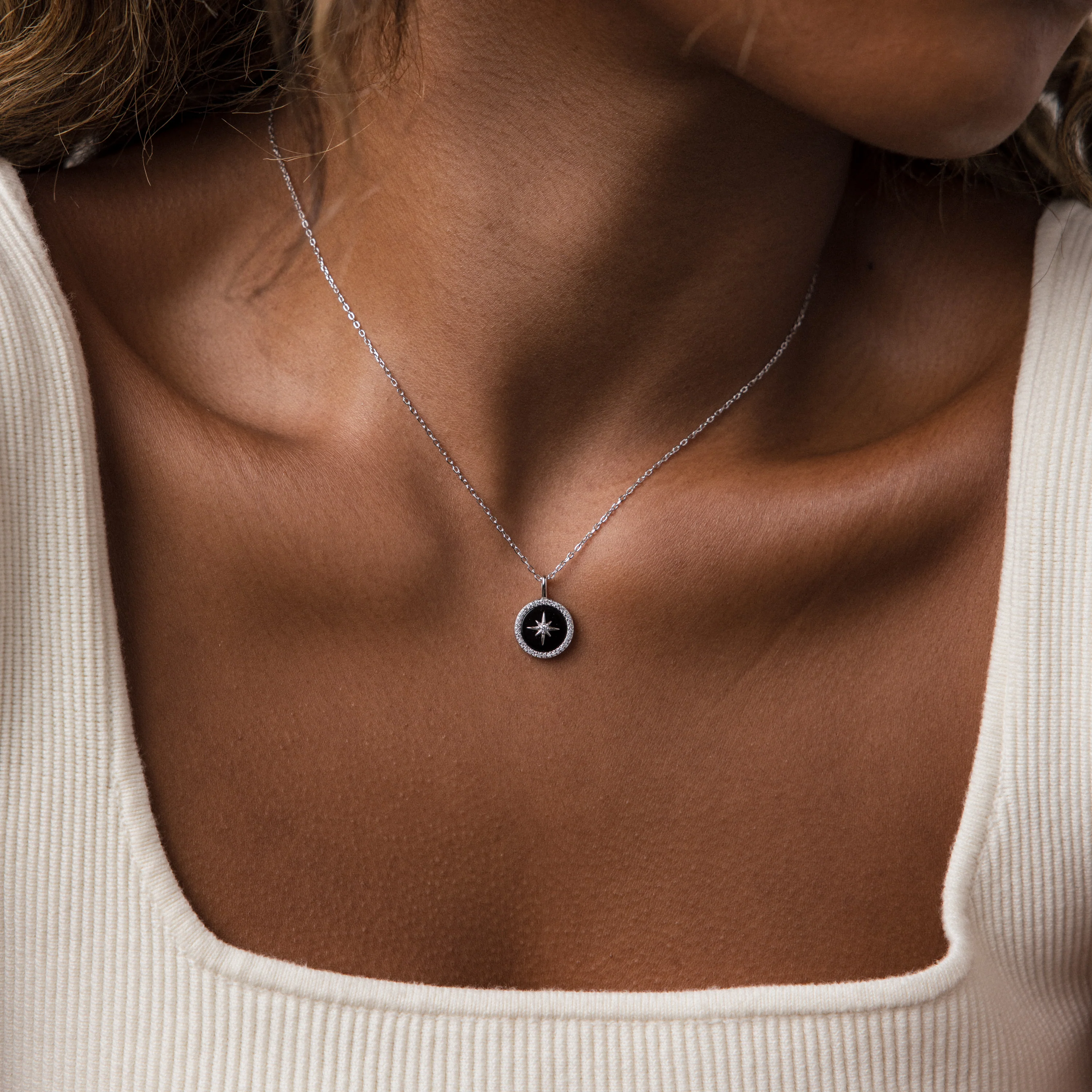 Onyx Star Pendant Necklace - Image 5