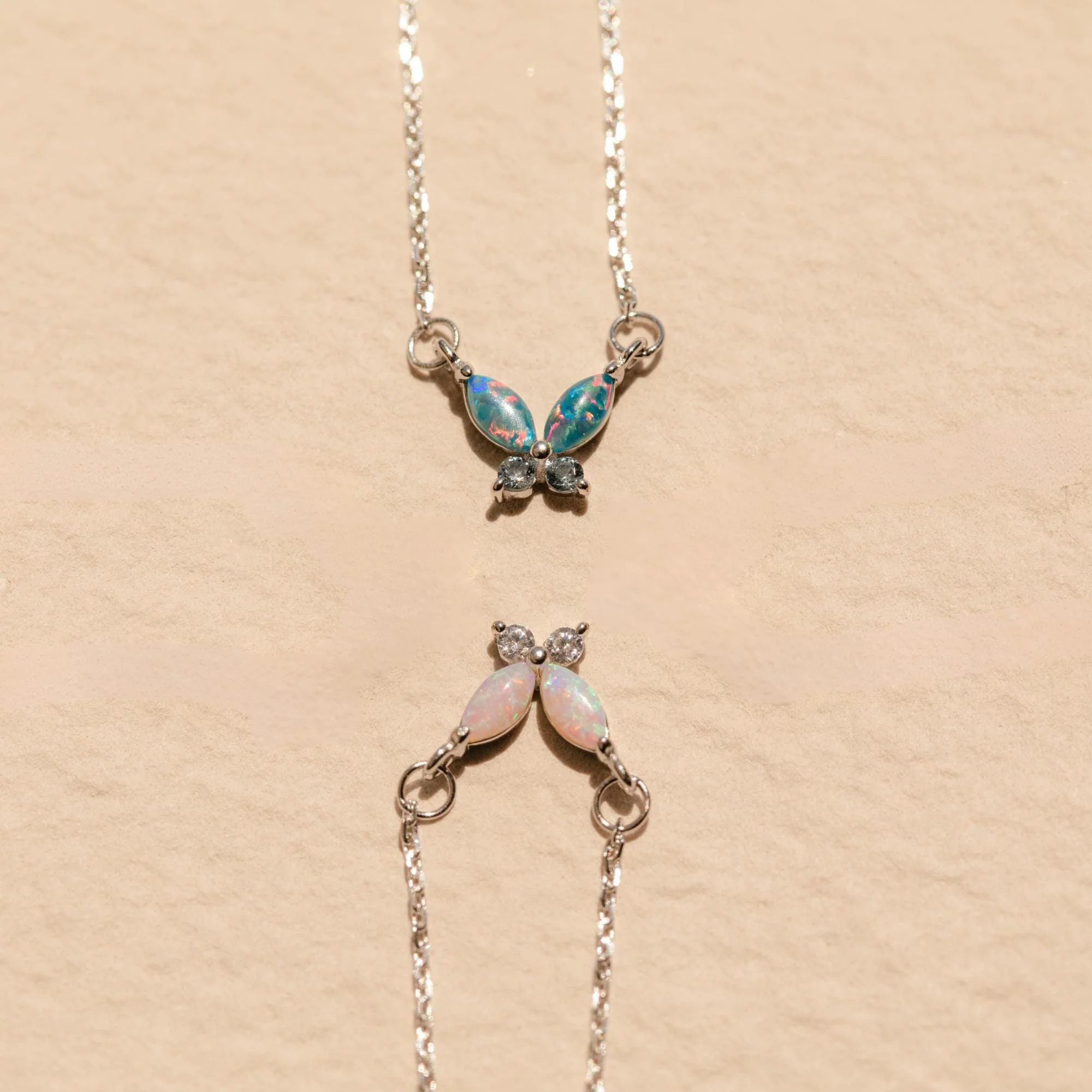 Opal Butterfly Necklace Set - Image 5