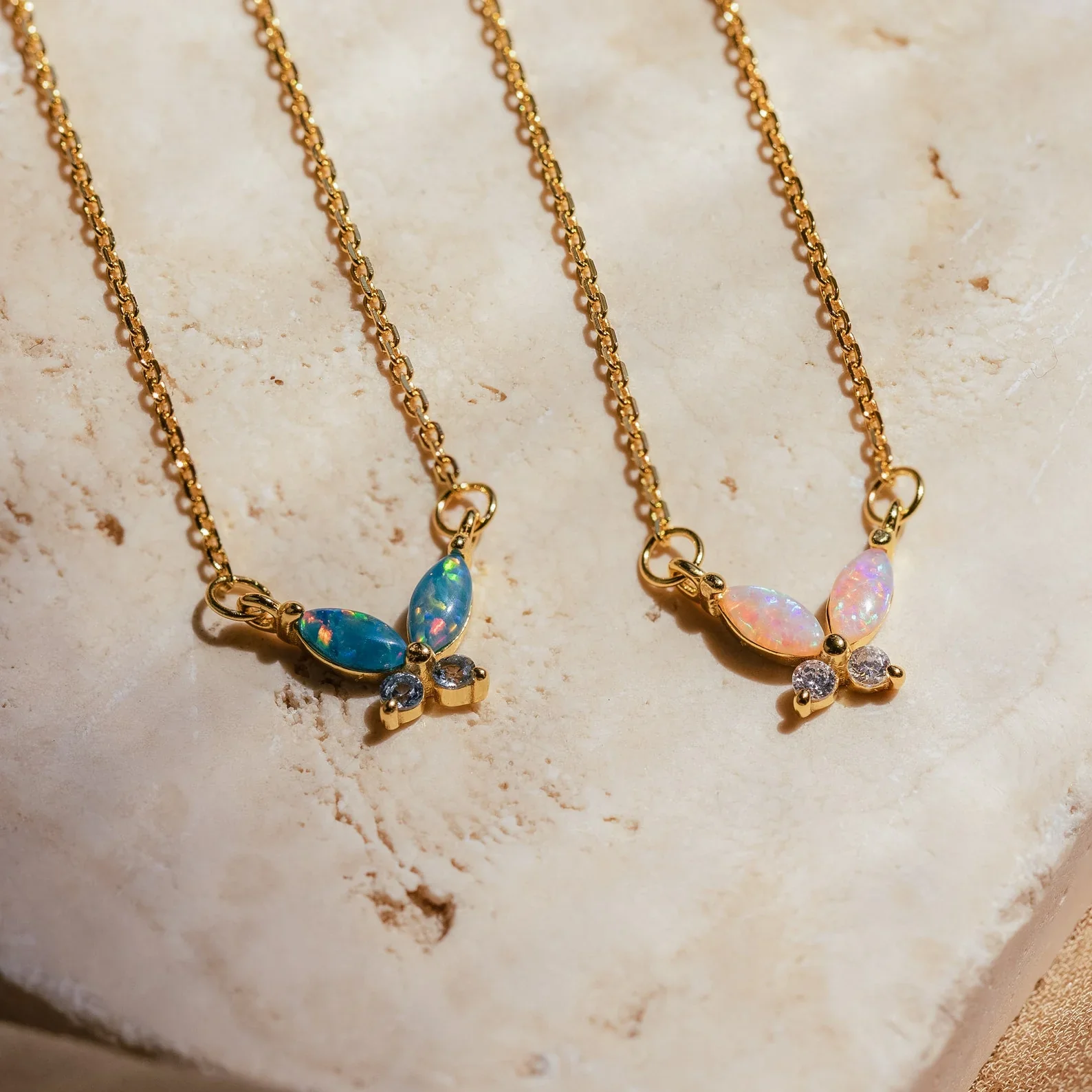 Opal Butterfly Necklace Set - Image 7