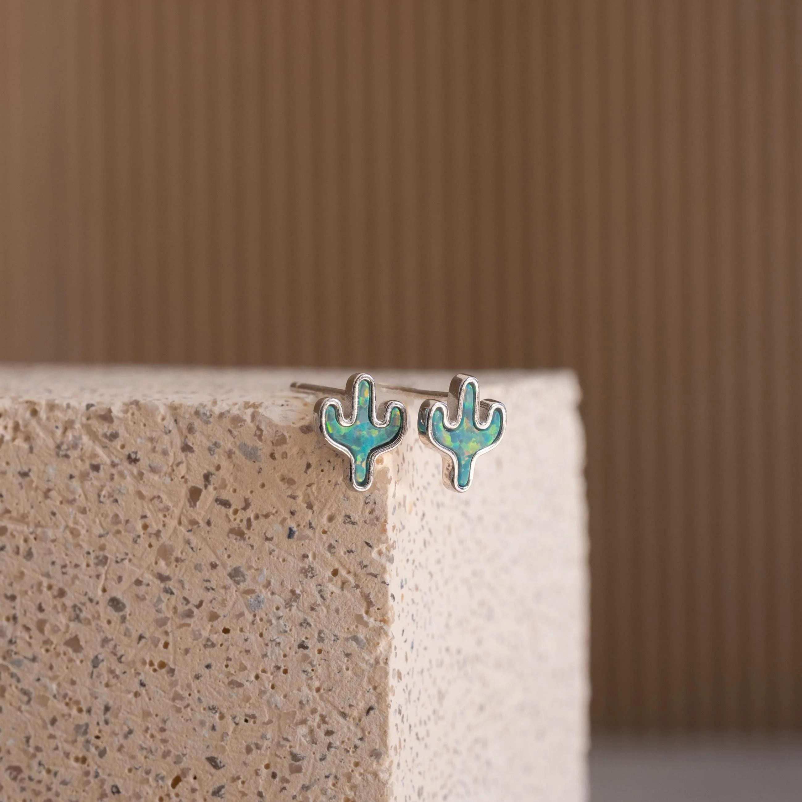 Opal Cactus Studs - Image 4