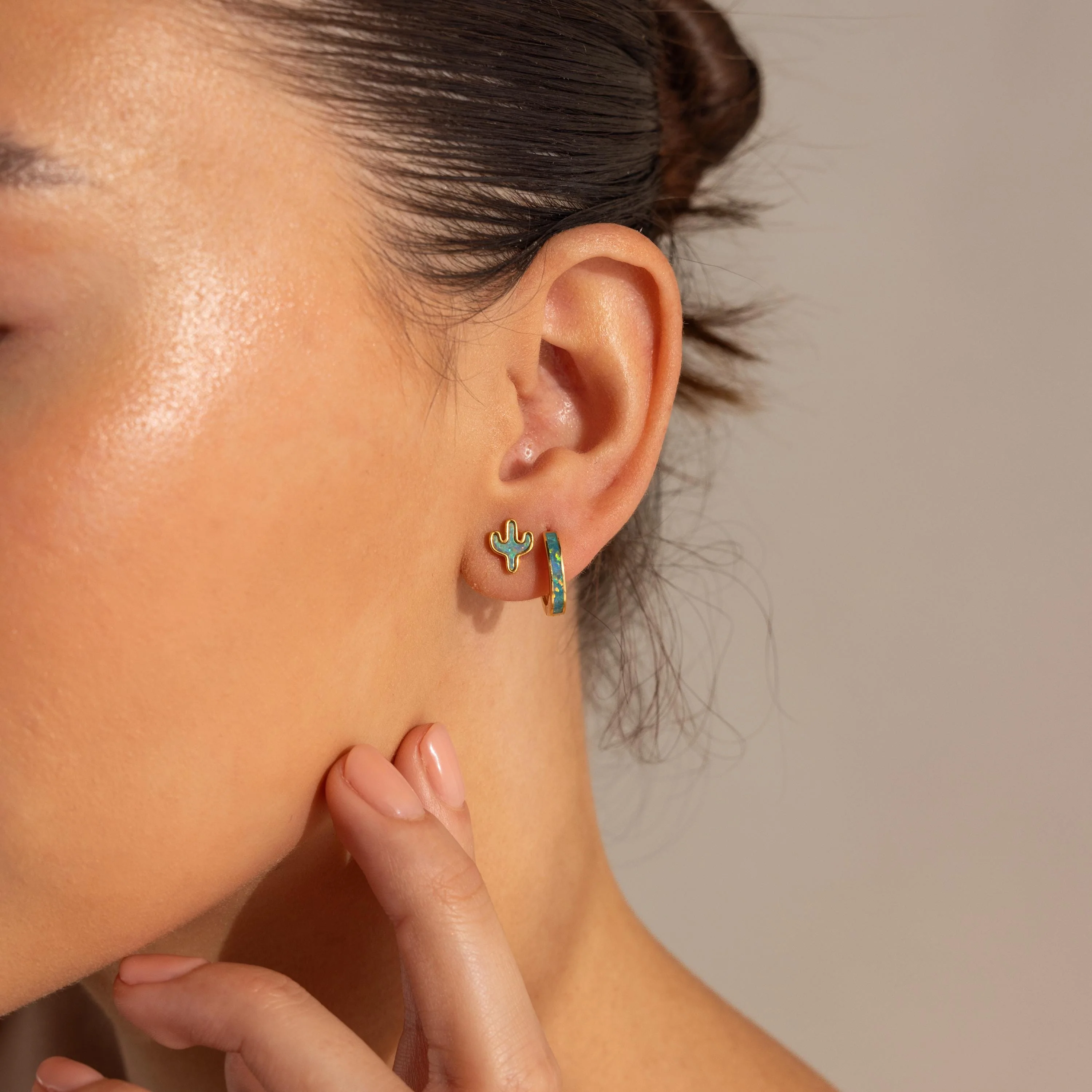 Opal Cactus Studs - Image 7