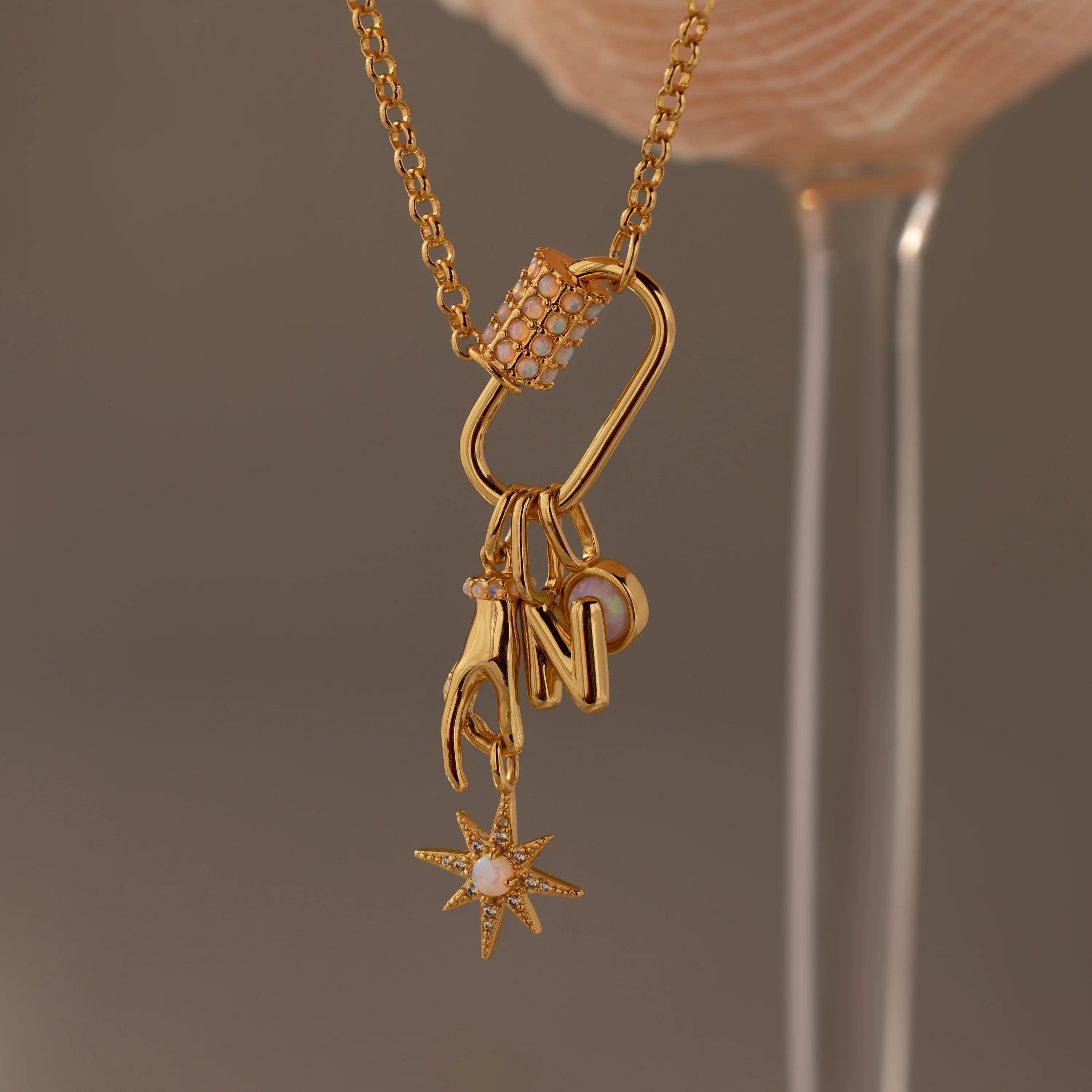 Opal Carabiner Clasp in 18K Gold - Image 7