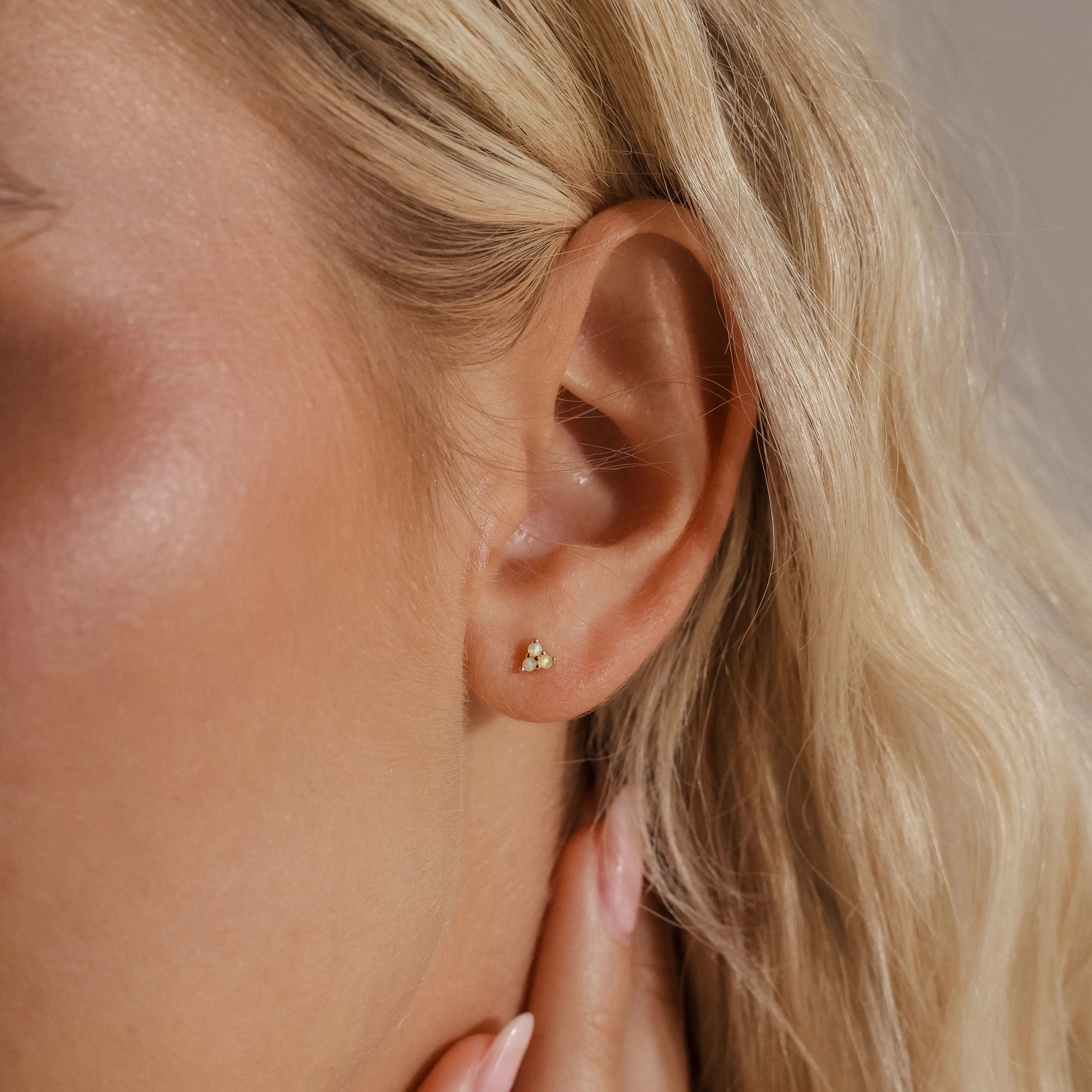 Opal Cluster Flatback Studs - Image 4