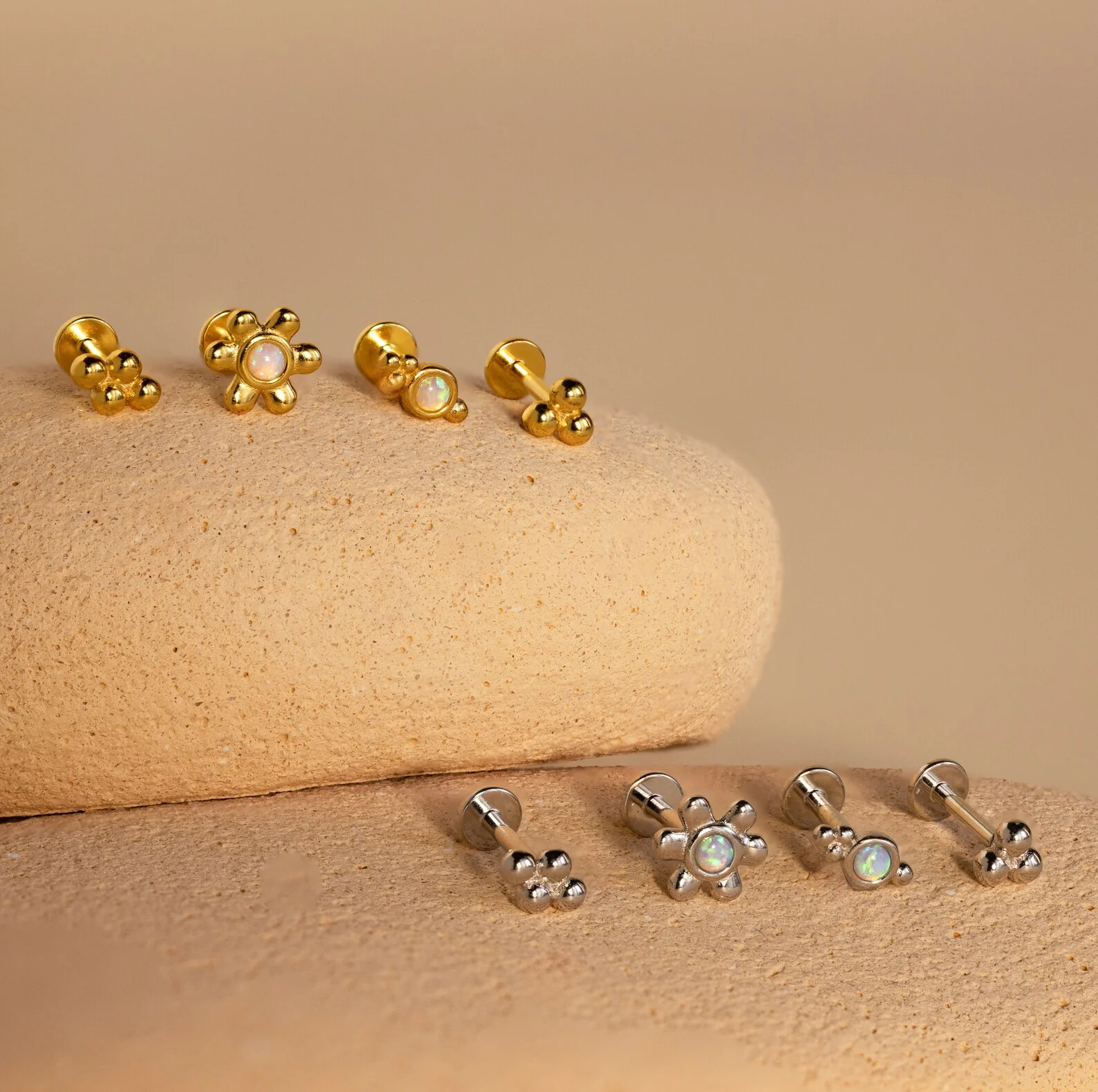 Opal Cluster Studs Set - Image 3