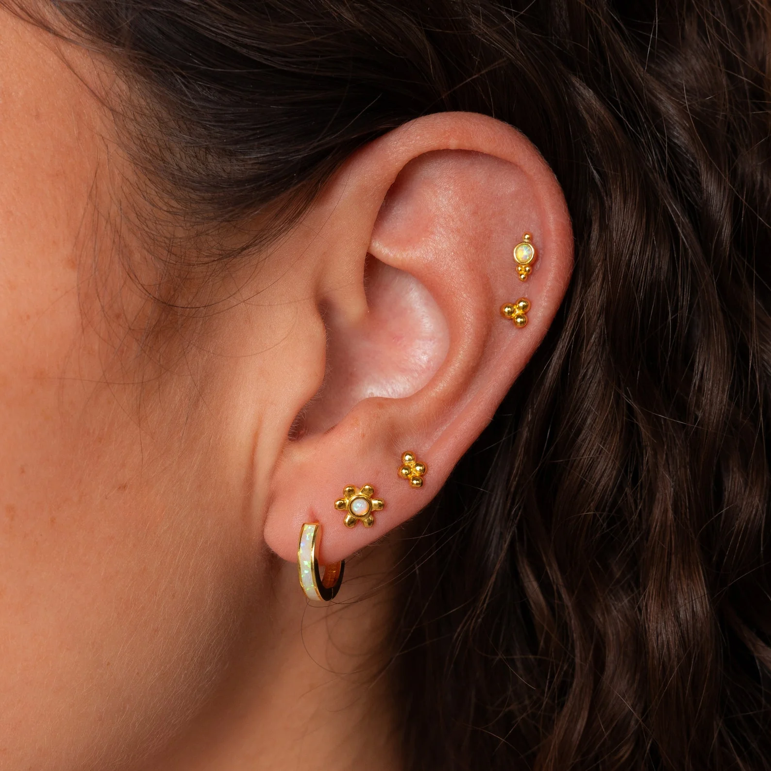 Opal Cluster Studs Set - Image 4
