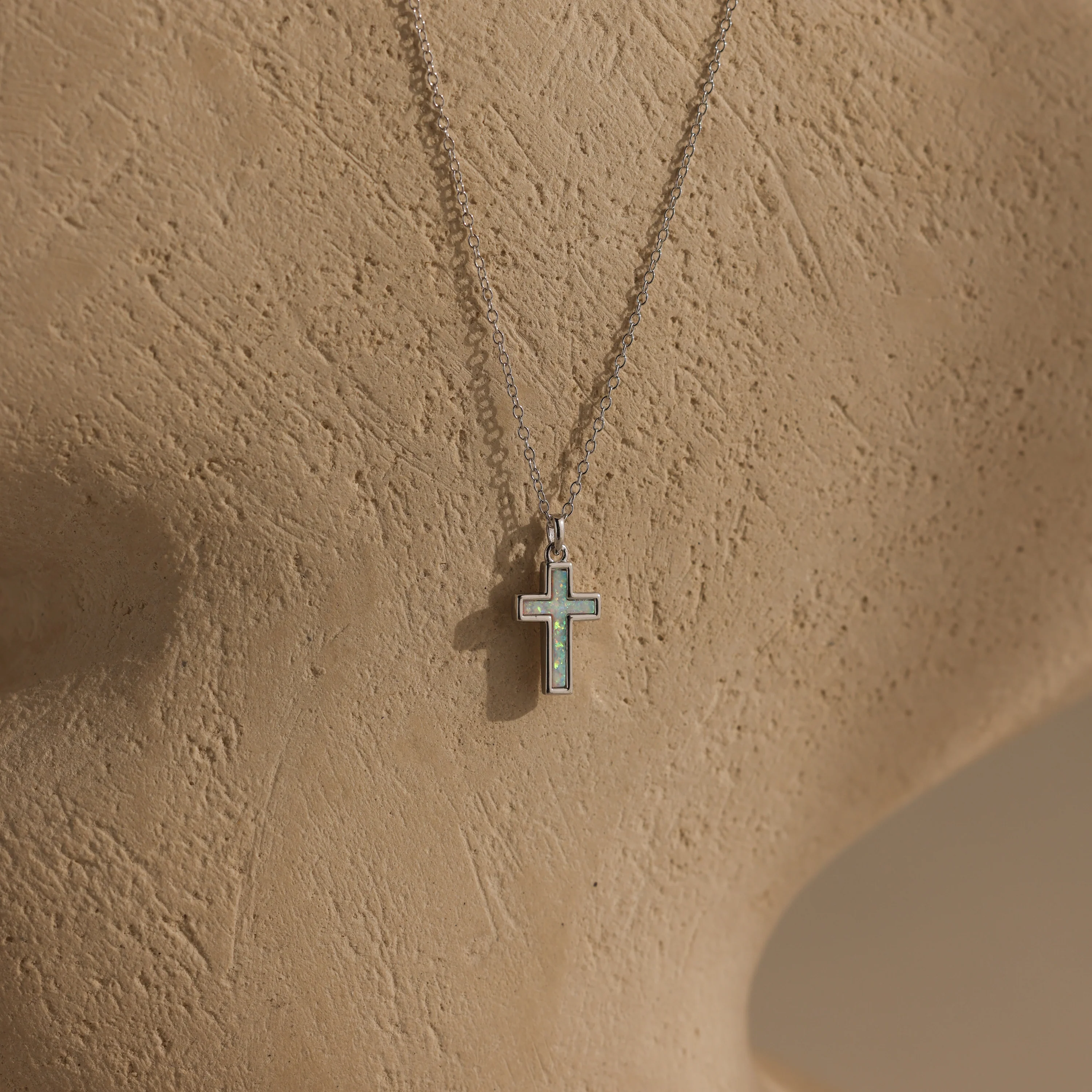 Opal Cross Necklace - Image 4