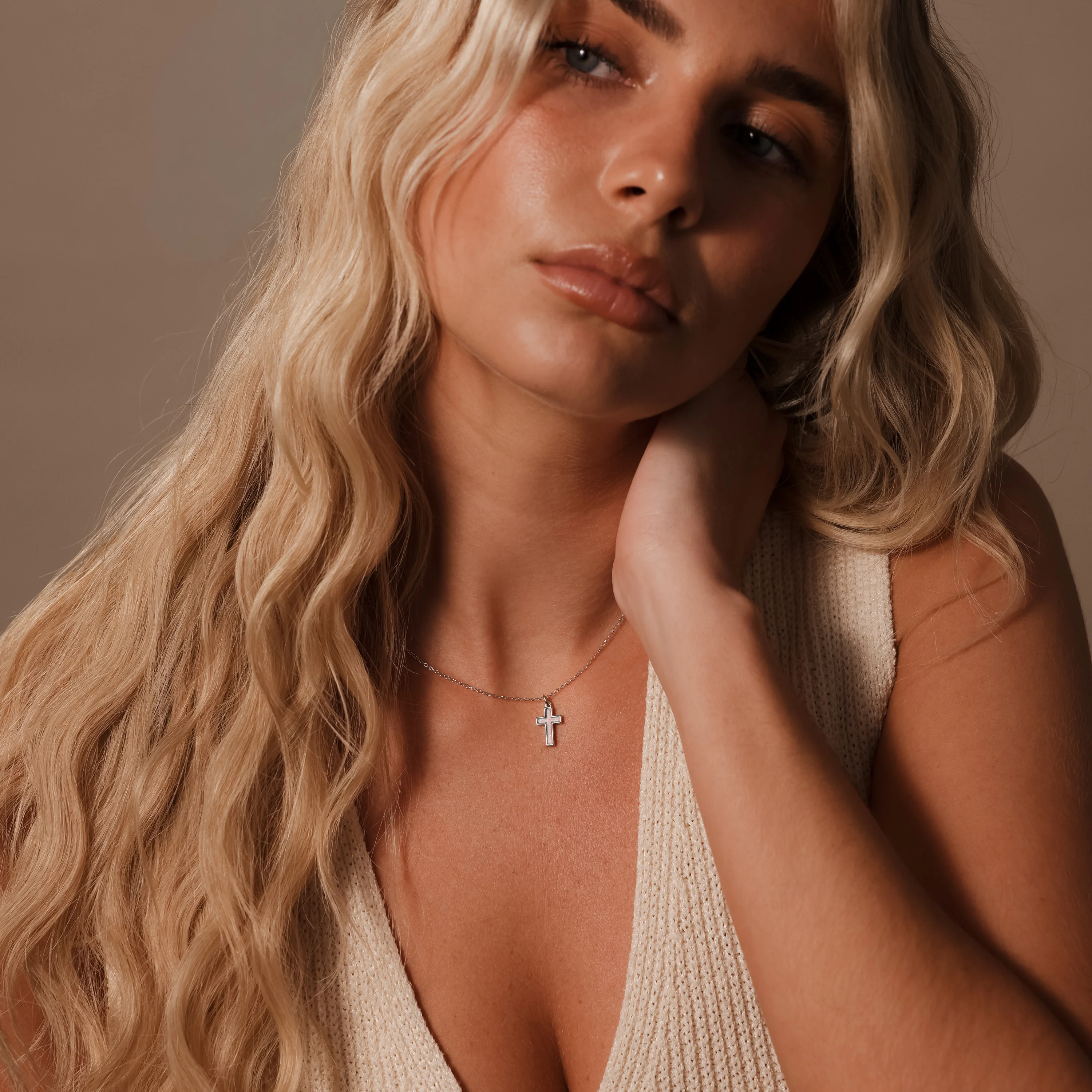 Opal Cross Necklace - Image 5