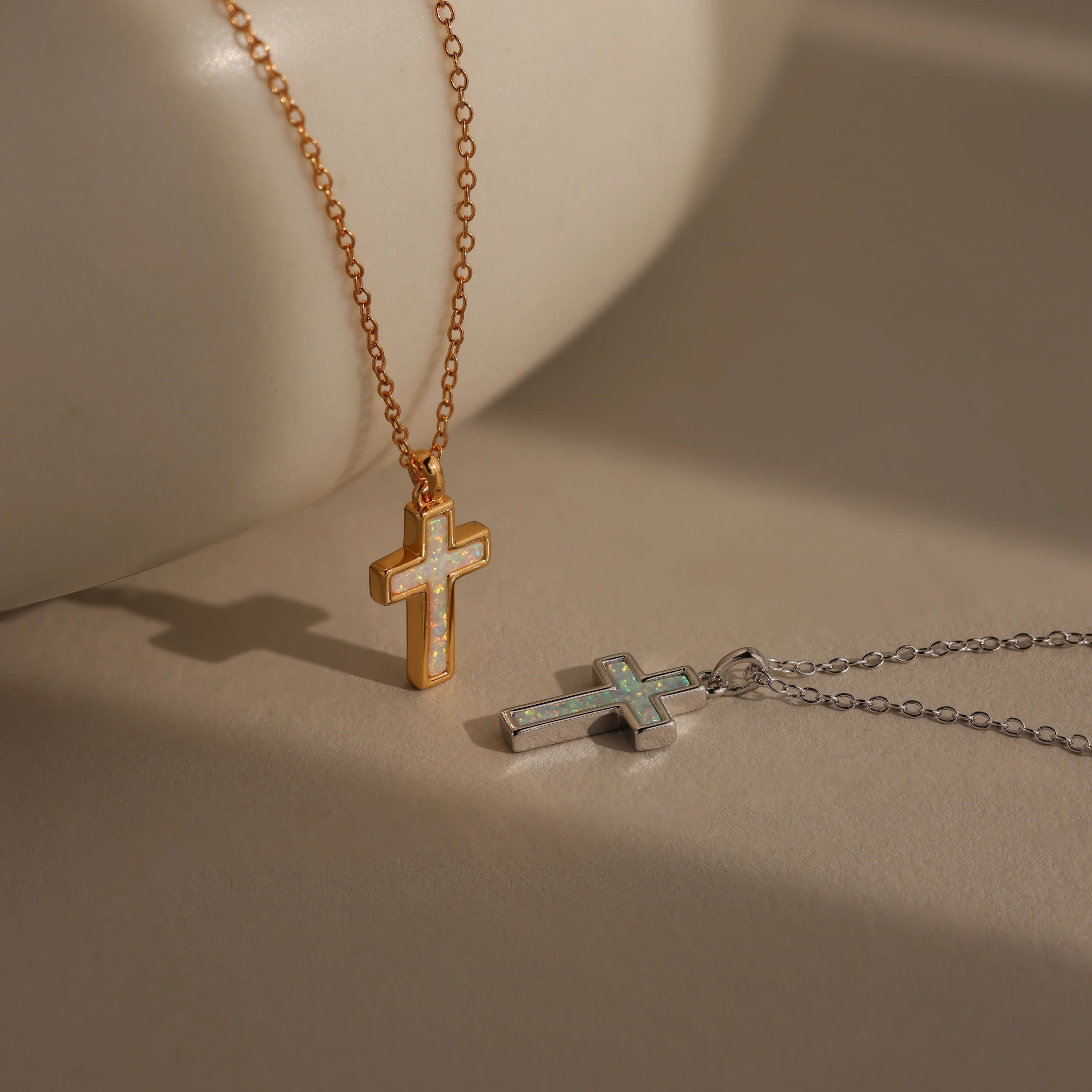 Opal Cross Necklace - Image 6