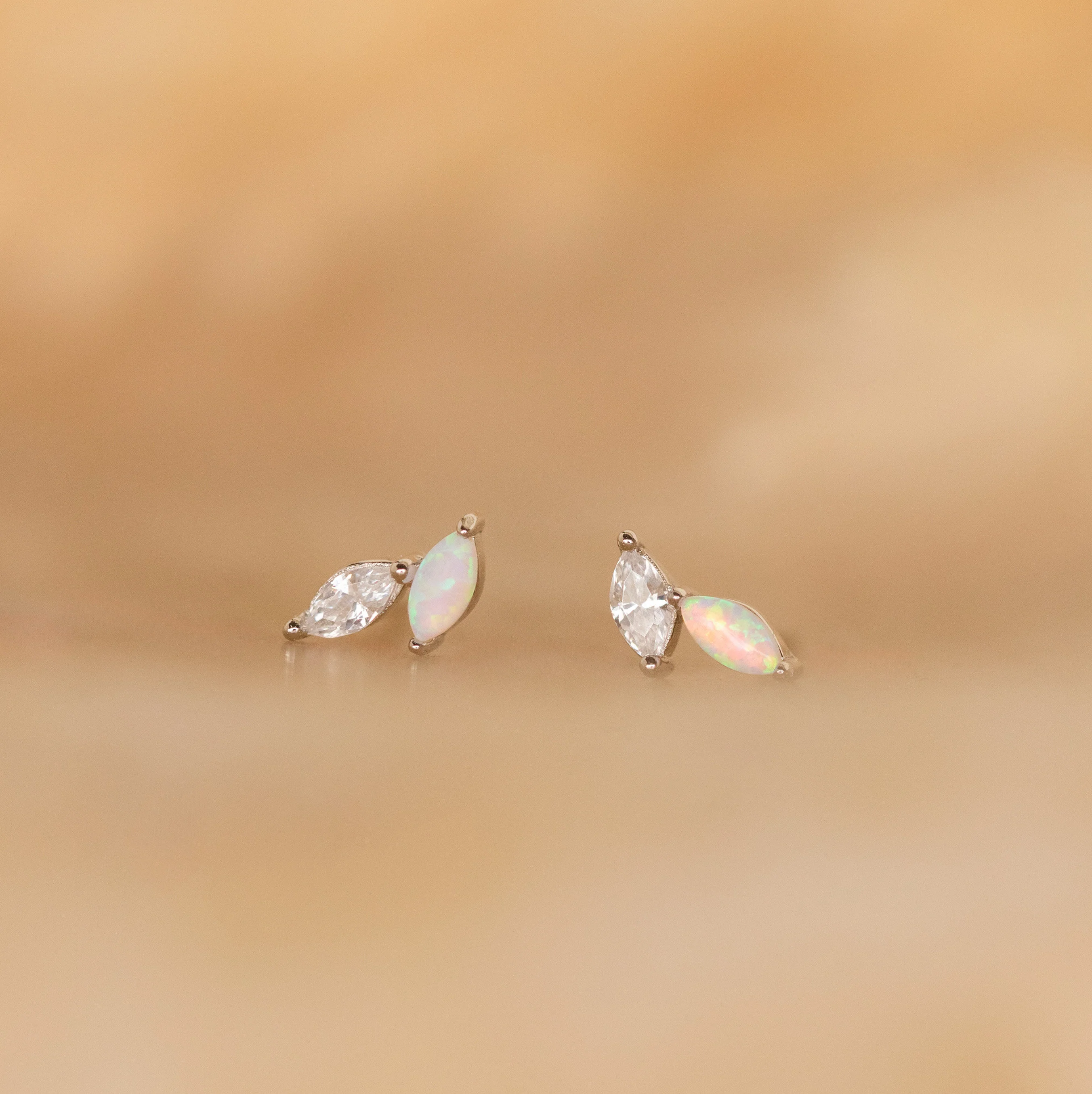 Opal & Diamond Marquise Studs - Image 5