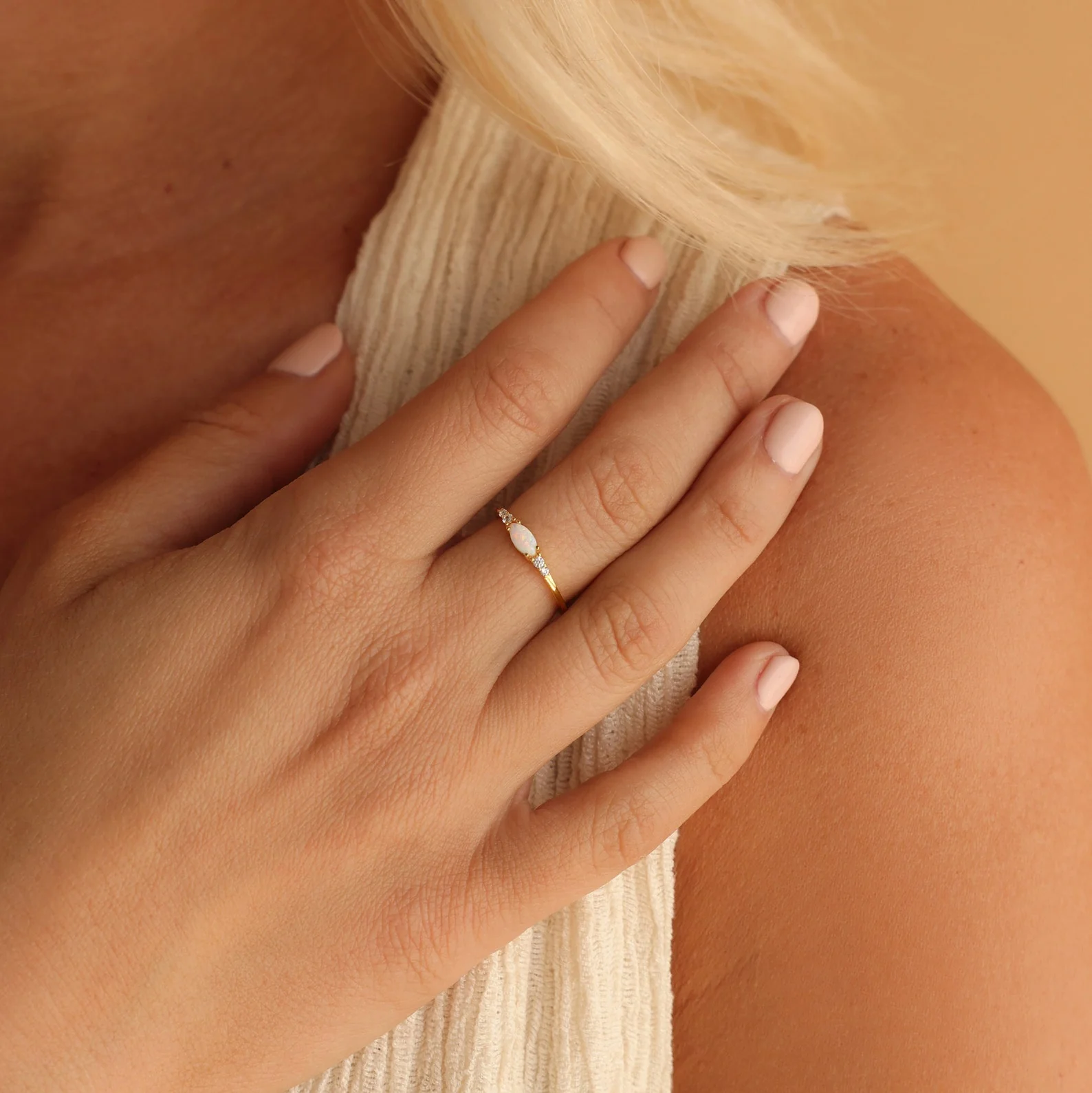 Marquise Opal Diamond Ring - Image 2